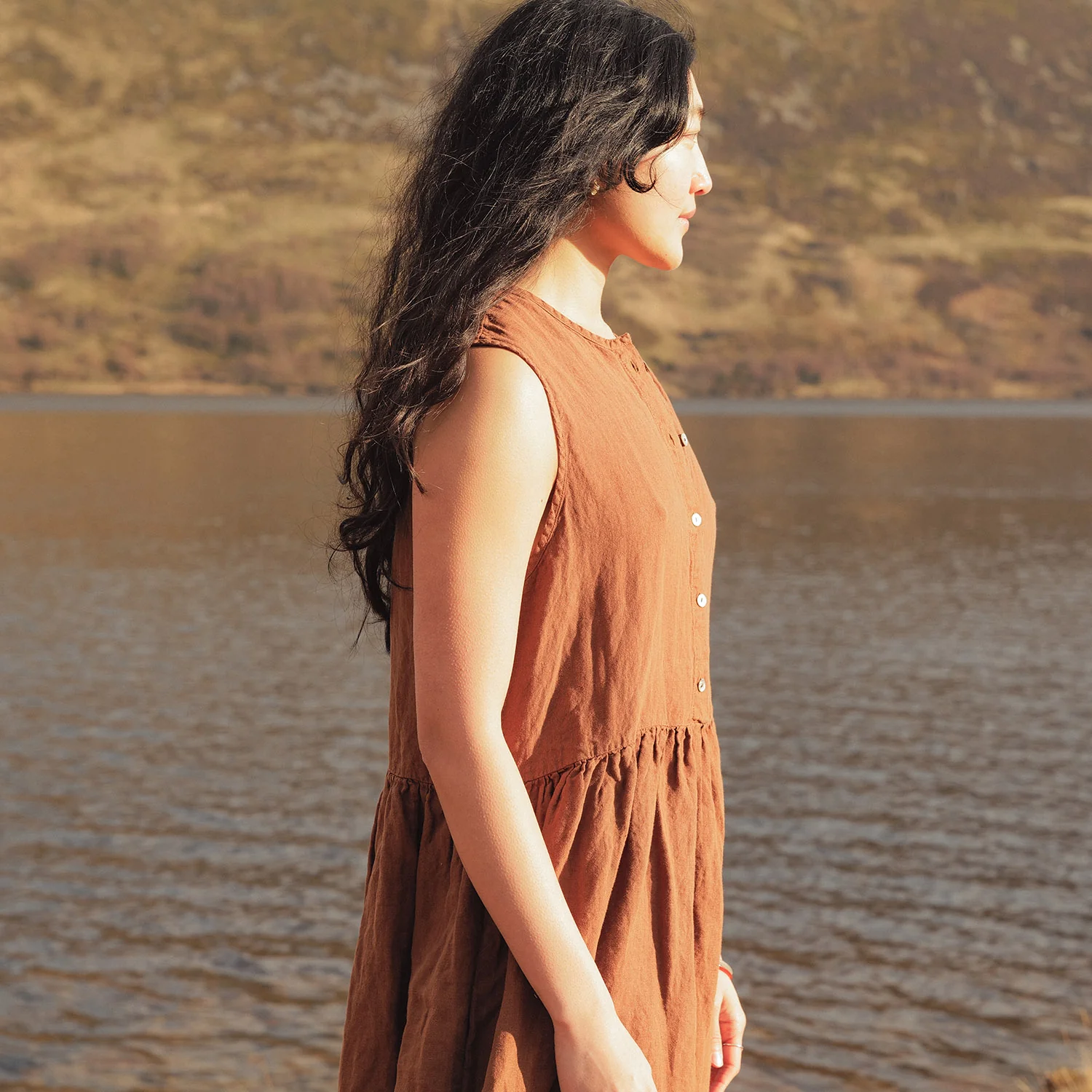 Orchard Women's Dress - Linen - Auburn - Image 5