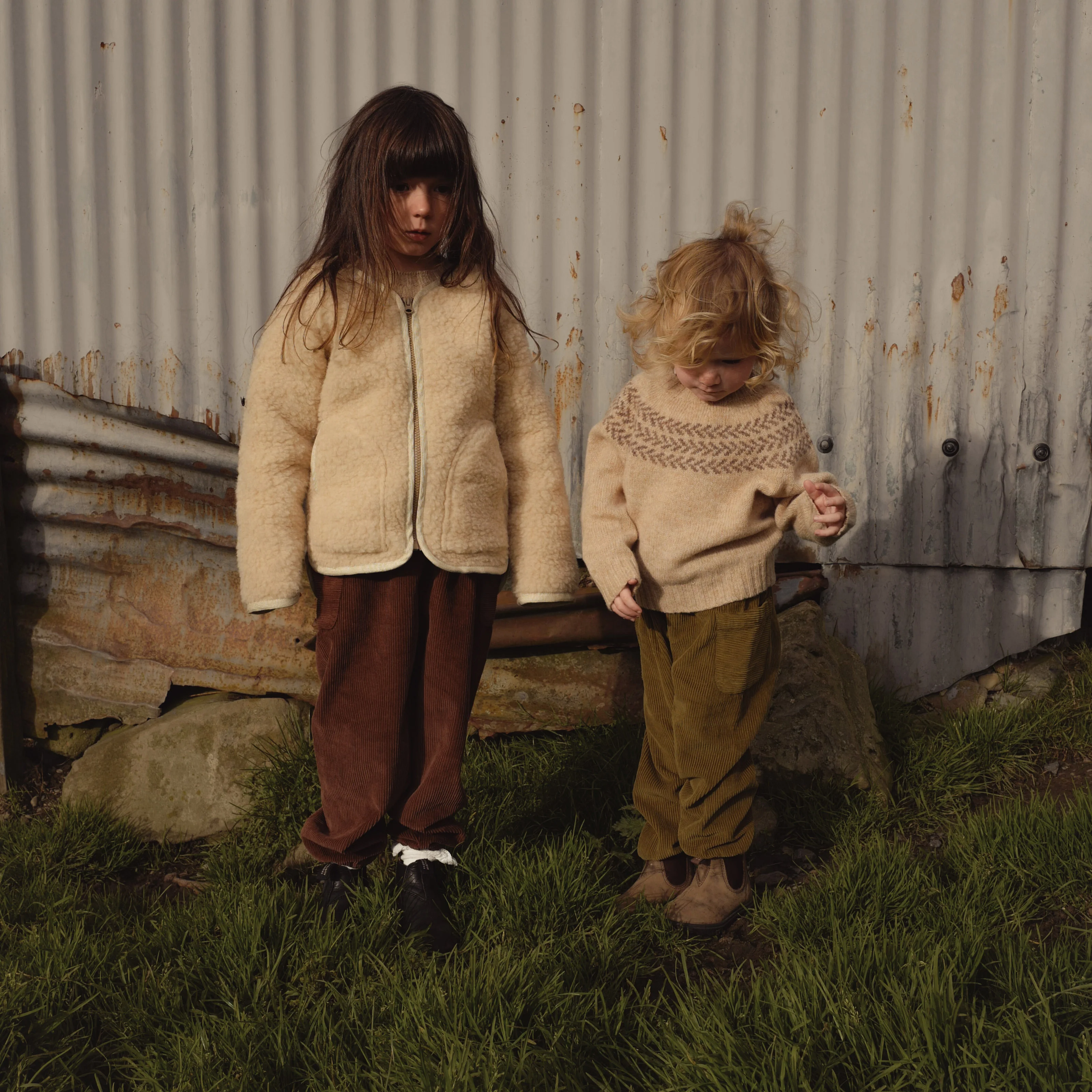 Oribi Baby & Kids Jacket - Wool Teddy Fleece - Oatmeal - Image 5