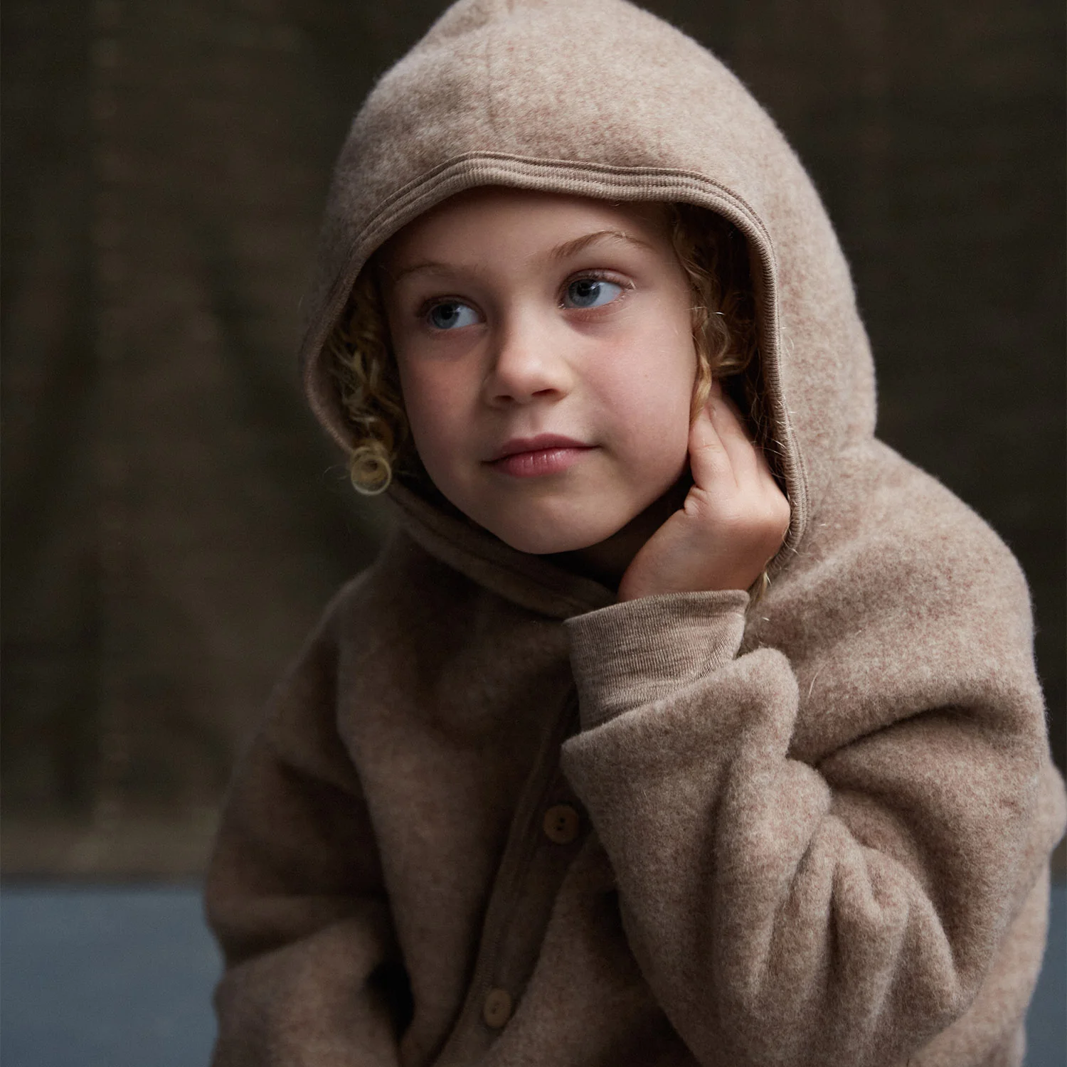 Tinker Baby & Kids Jacket - Merino Wool Fleece - Driftwood - Image 4