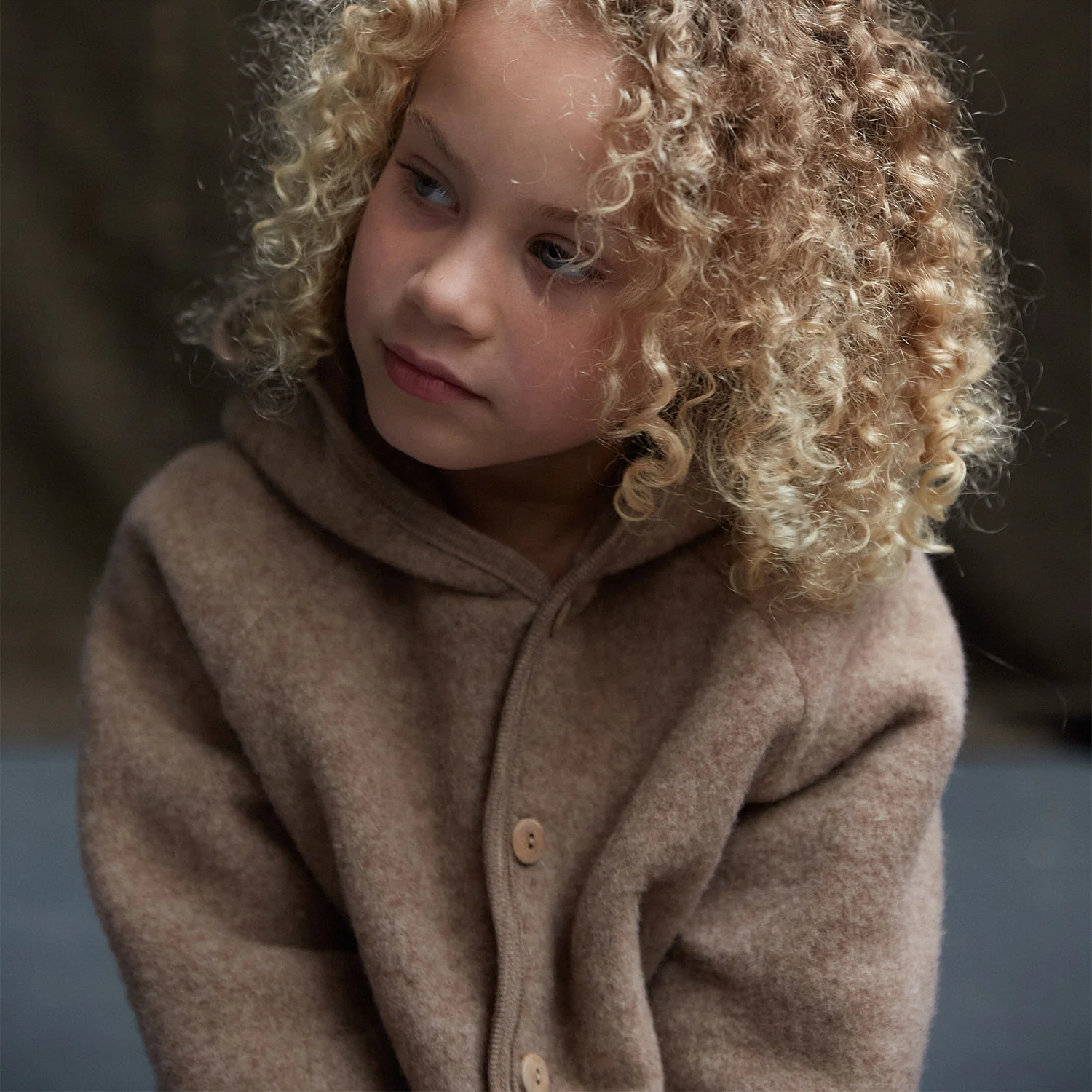 Tinker Baby & Kids Jacket - Merino Wool Fleece - Driftwood - Image 5