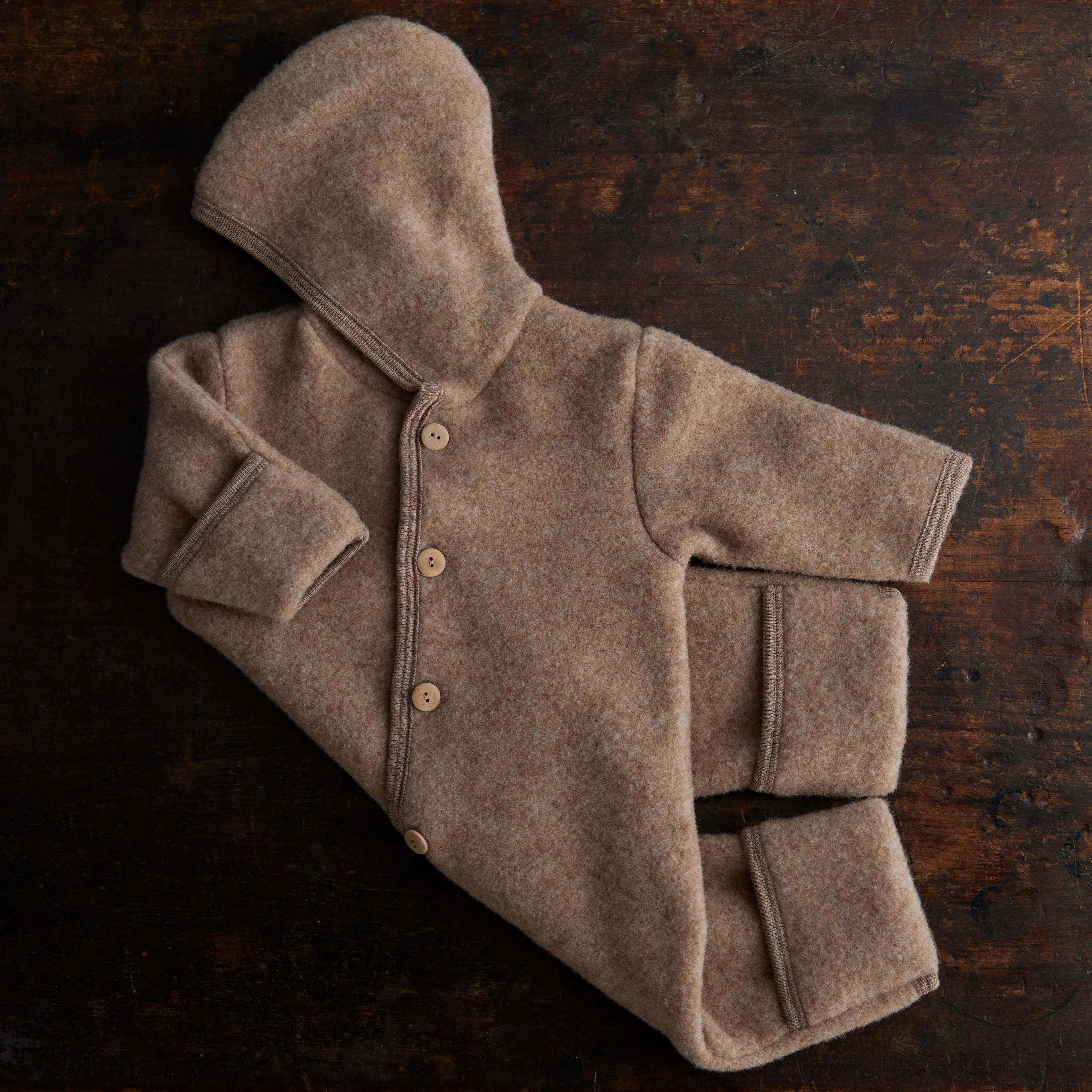 Pipit Baby Suit - Merino Wool Fleece - Driftwood - Image 14