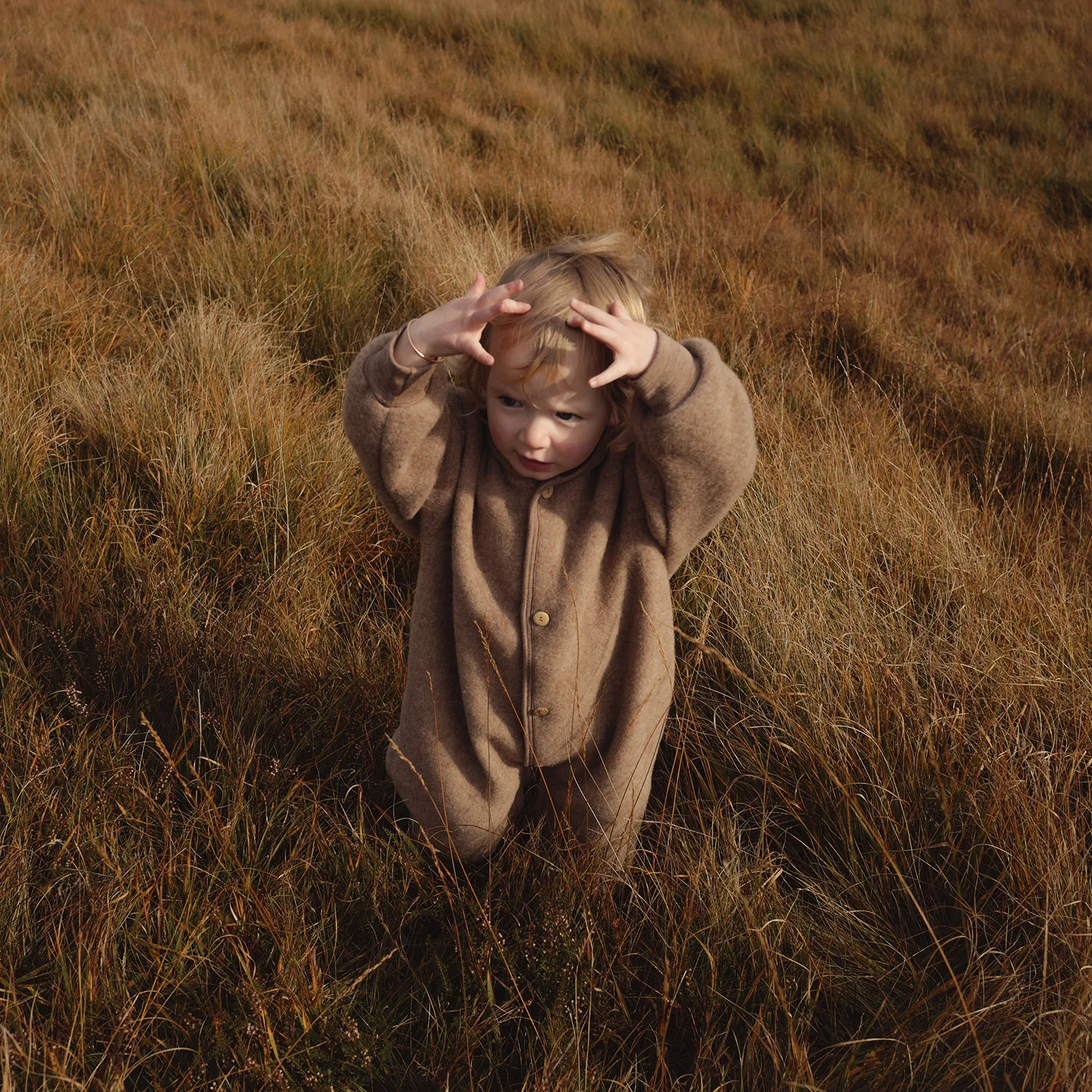 Pipit Baby Suit - Merino Wool Fleece - Driftwood - Image 2