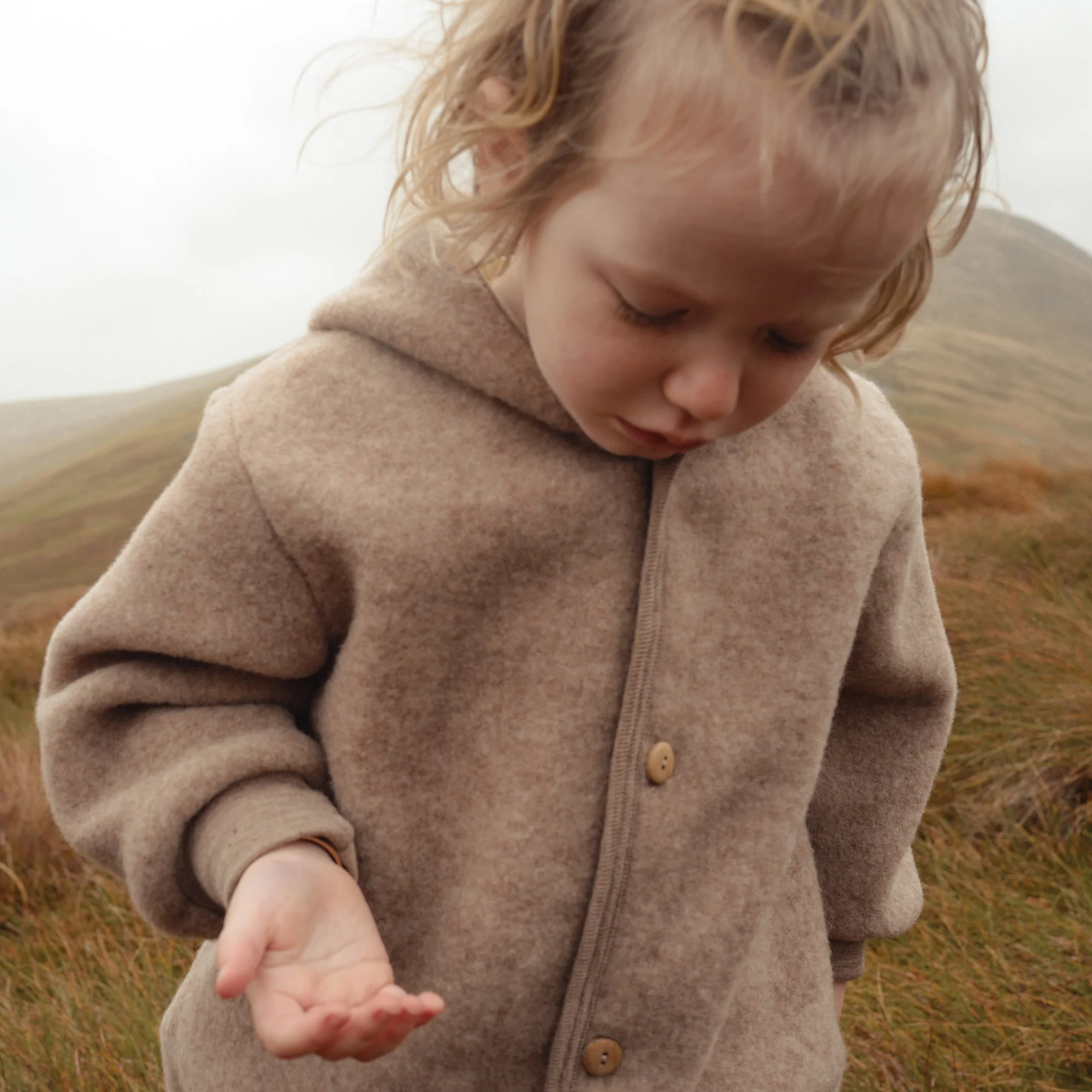 Pipit Baby Suit - Merino Wool Fleece - Driftwood - Image 6