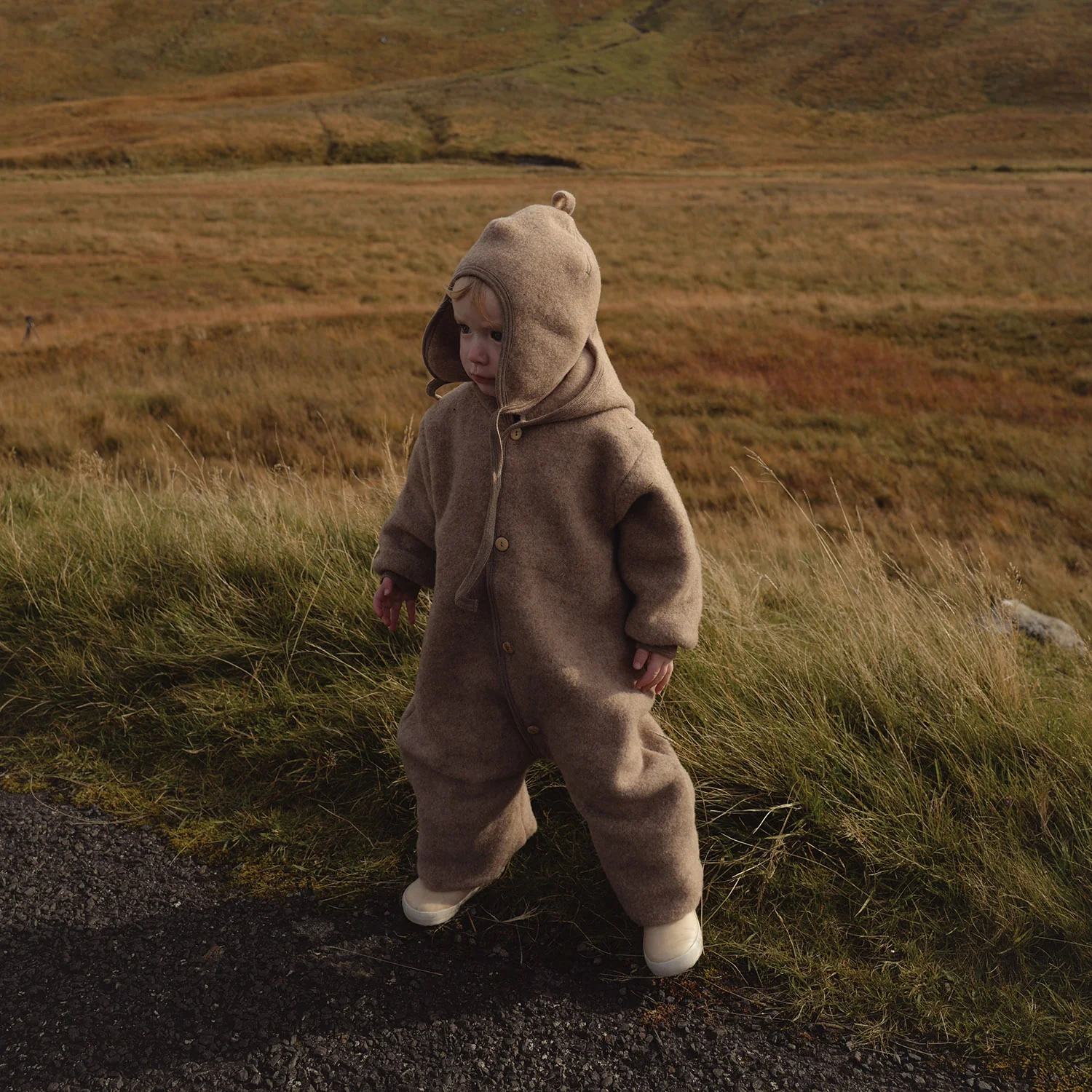 Pipit Baby Suit - Merino Wool Fleece - Driftwood - Image 8