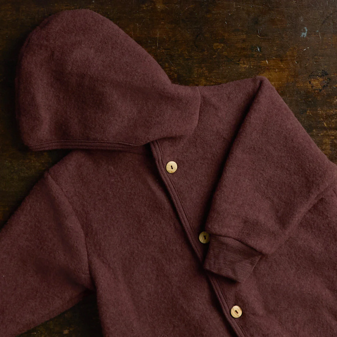 Pipit Baby Suit - Merino Wool Fleece - Fig - Image 6