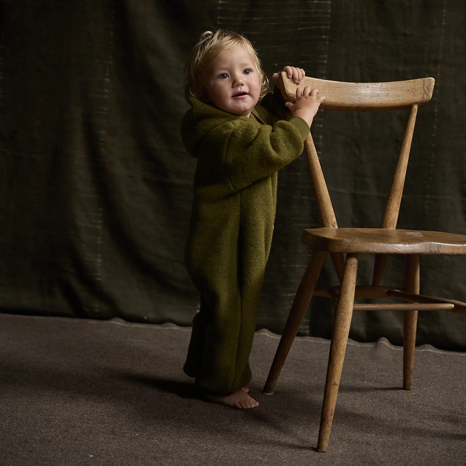 Pipit Baby Suit - Merino Wool Fleece - Seaweed - Image 5