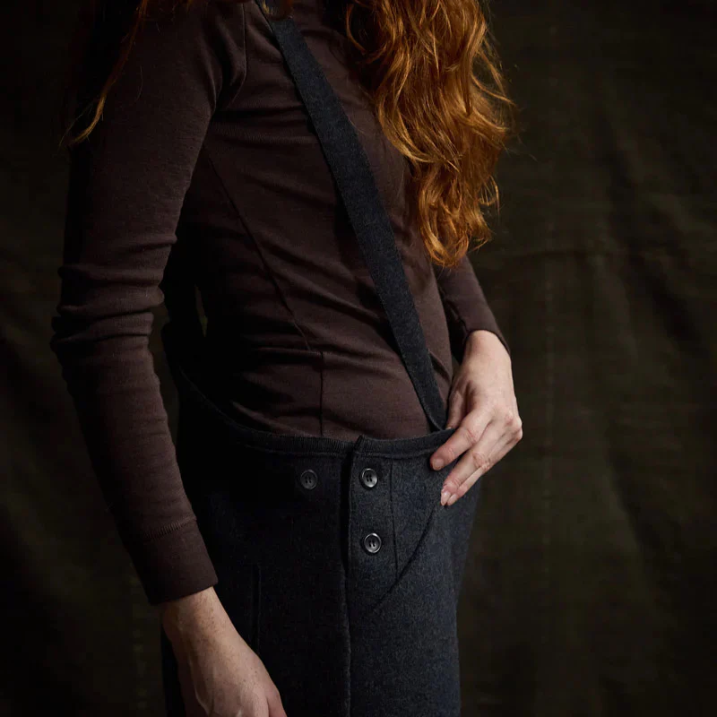 Roam Women's Trousers/Dungarees - Boiled Merino Wool - Anthracite - Image 2