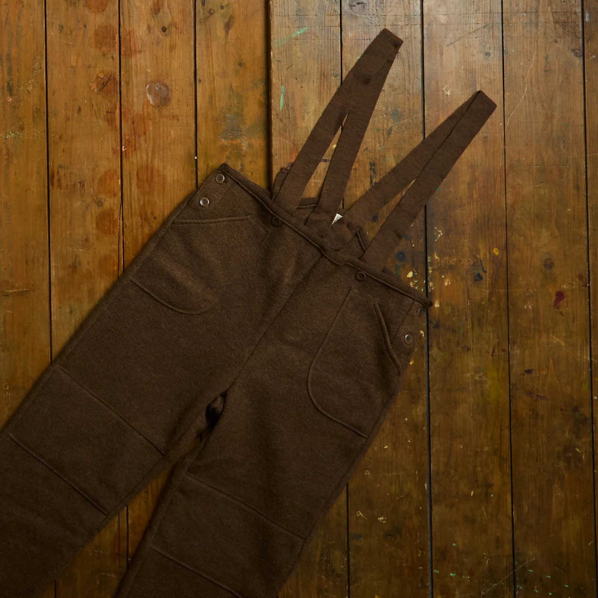 Roam Women's Trousers/Dungarees - Boiled Merino Wool - Hazelnut - Image 4