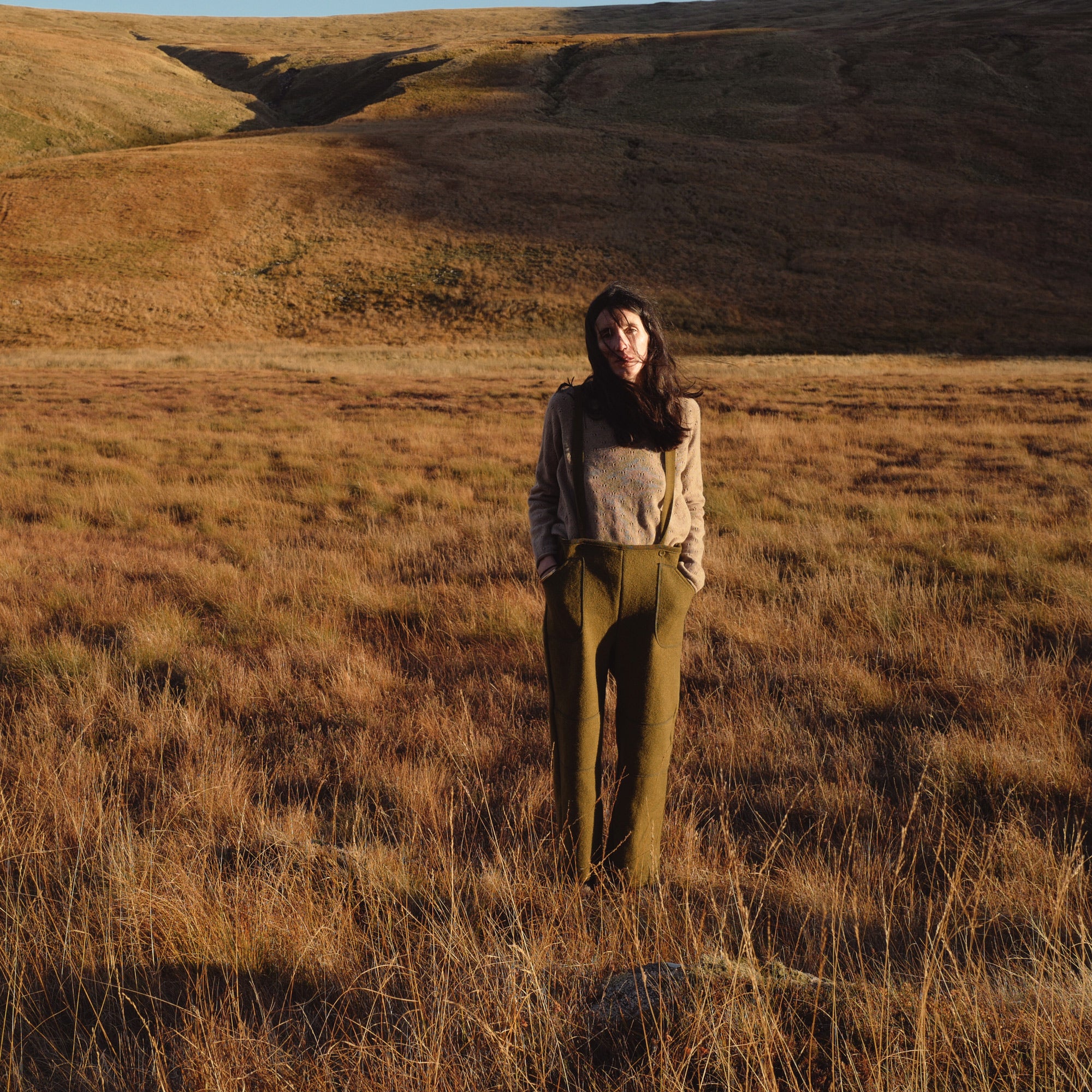 Roam Women's Trousers/Dungarees - Boiled Merino Wool - Seaweed - Image 2