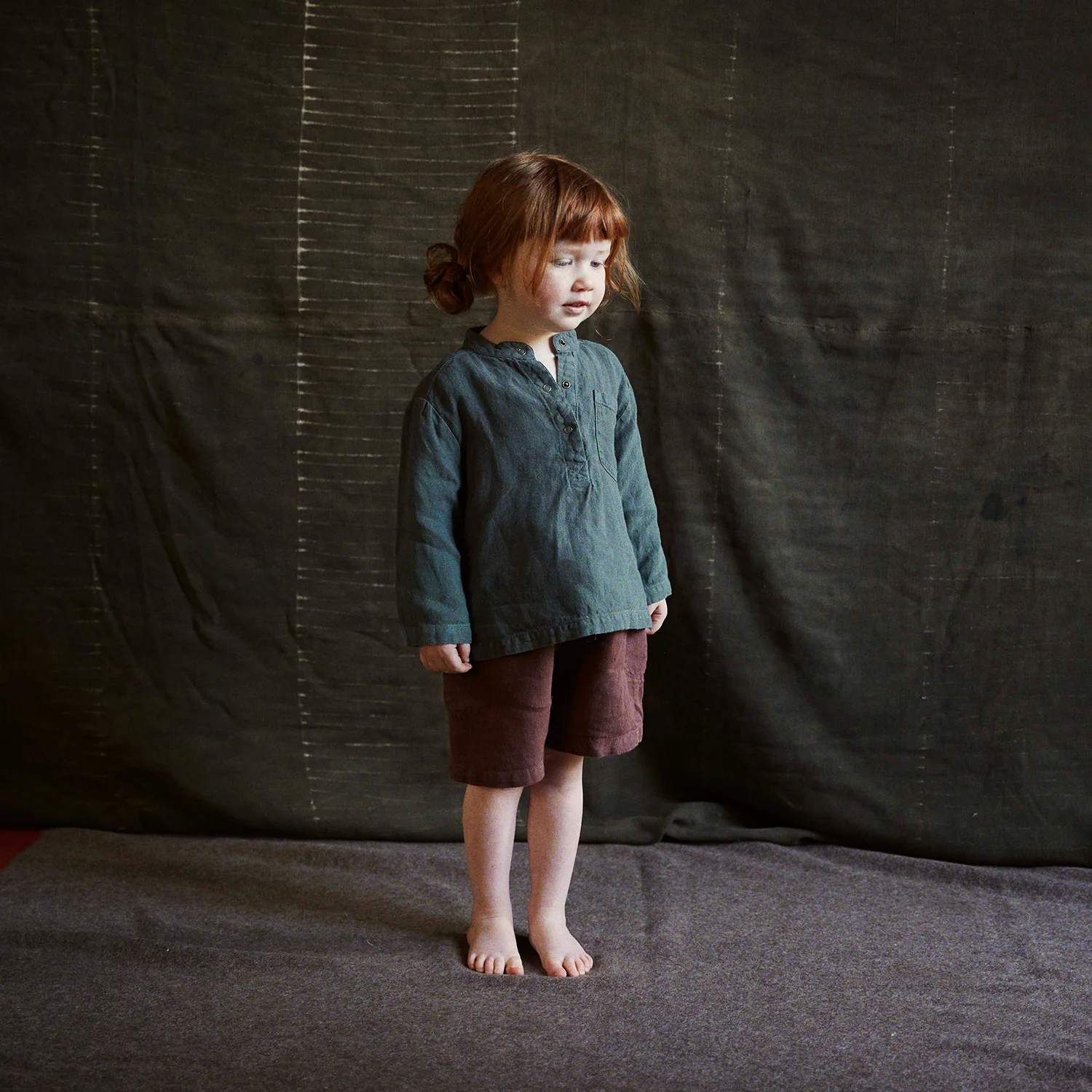 Rowan Baby & Kids Shorts - Linen - Damson - Image 16