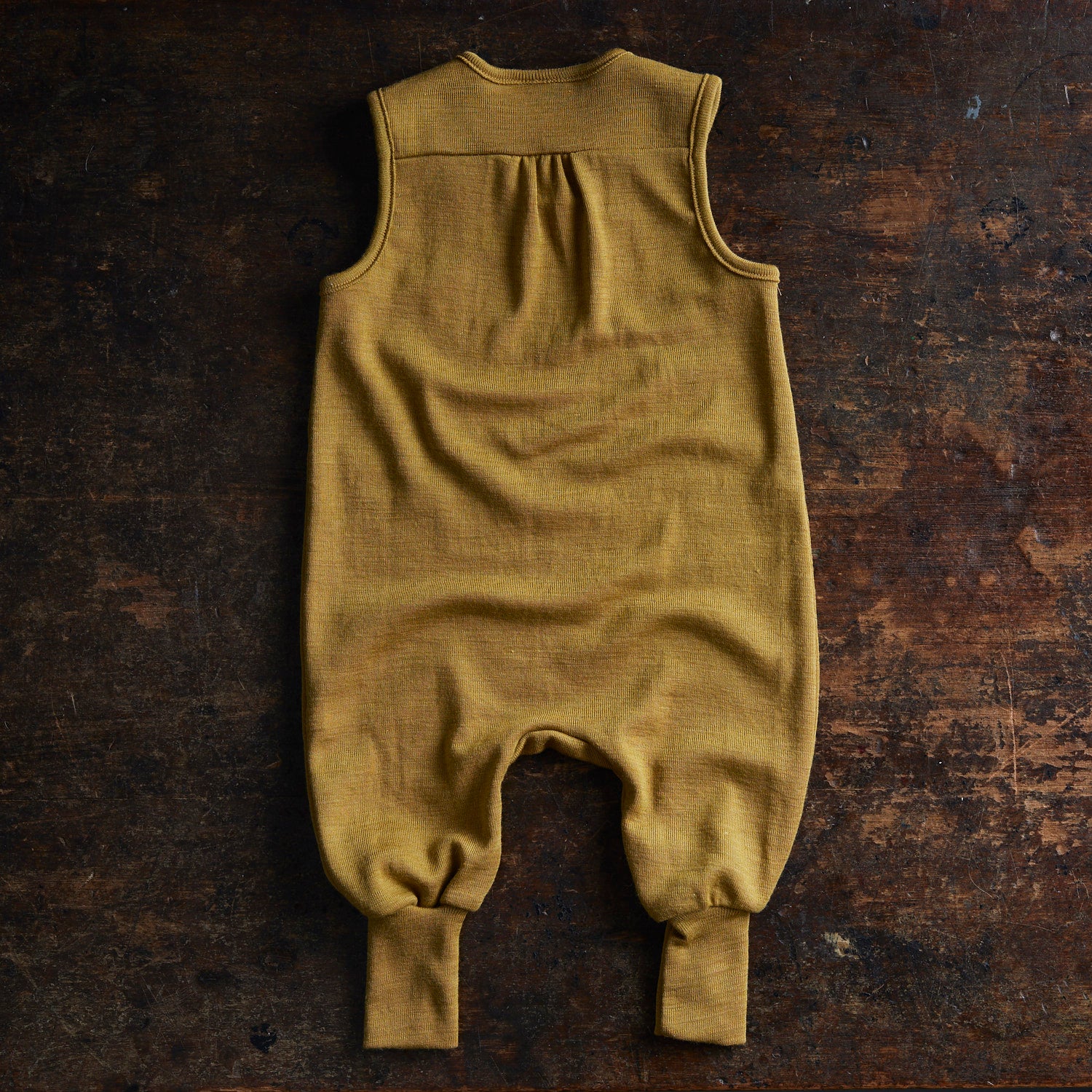 Ruff Baby Romper - Merino Wool & Silk - Pistachio - Image 3