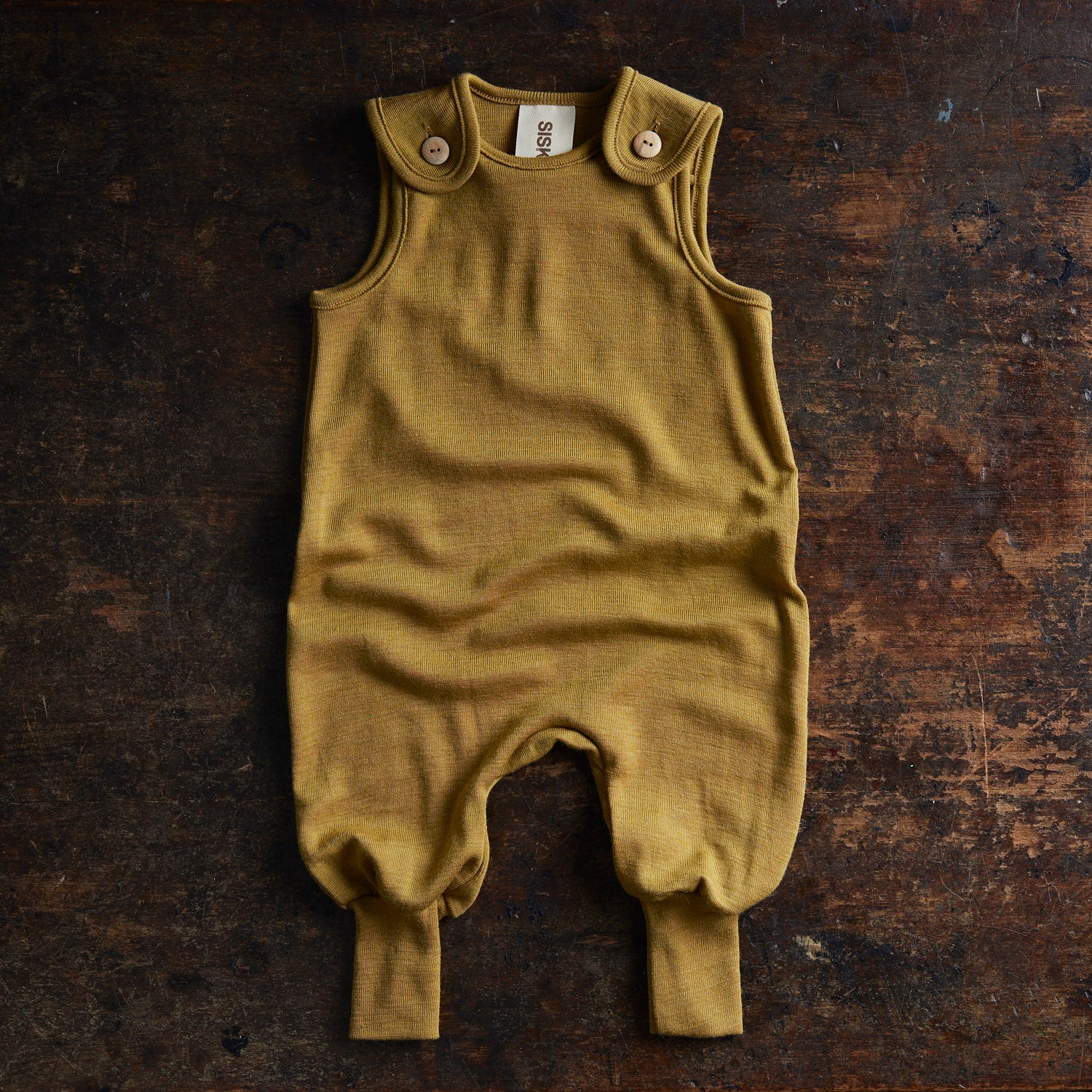 Ruff Baby Romper - Merino Wool & Silk - Pistachio - Image 4