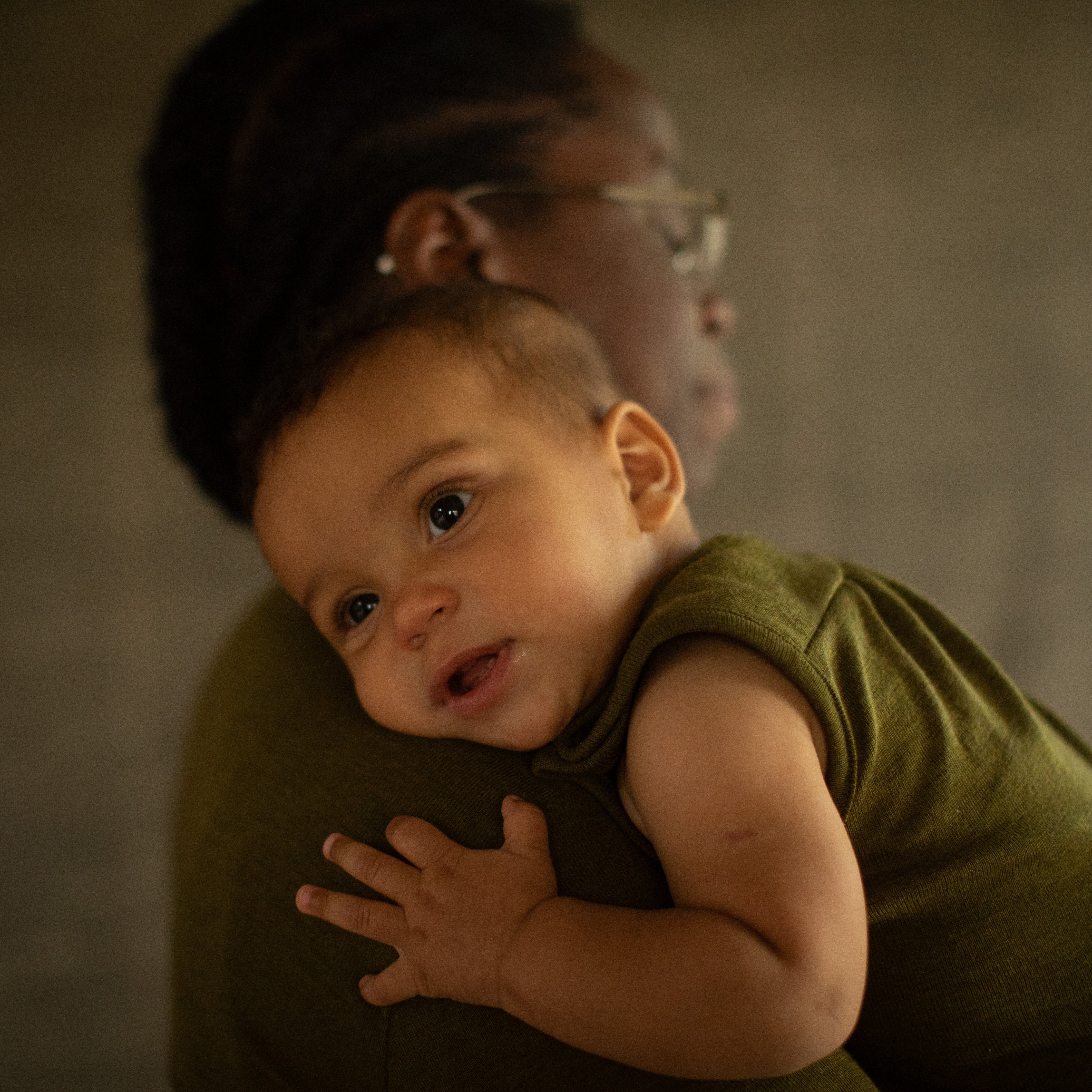 Ruff Baby Romper - Merino Wool & Silk - Seaweed - Image 3