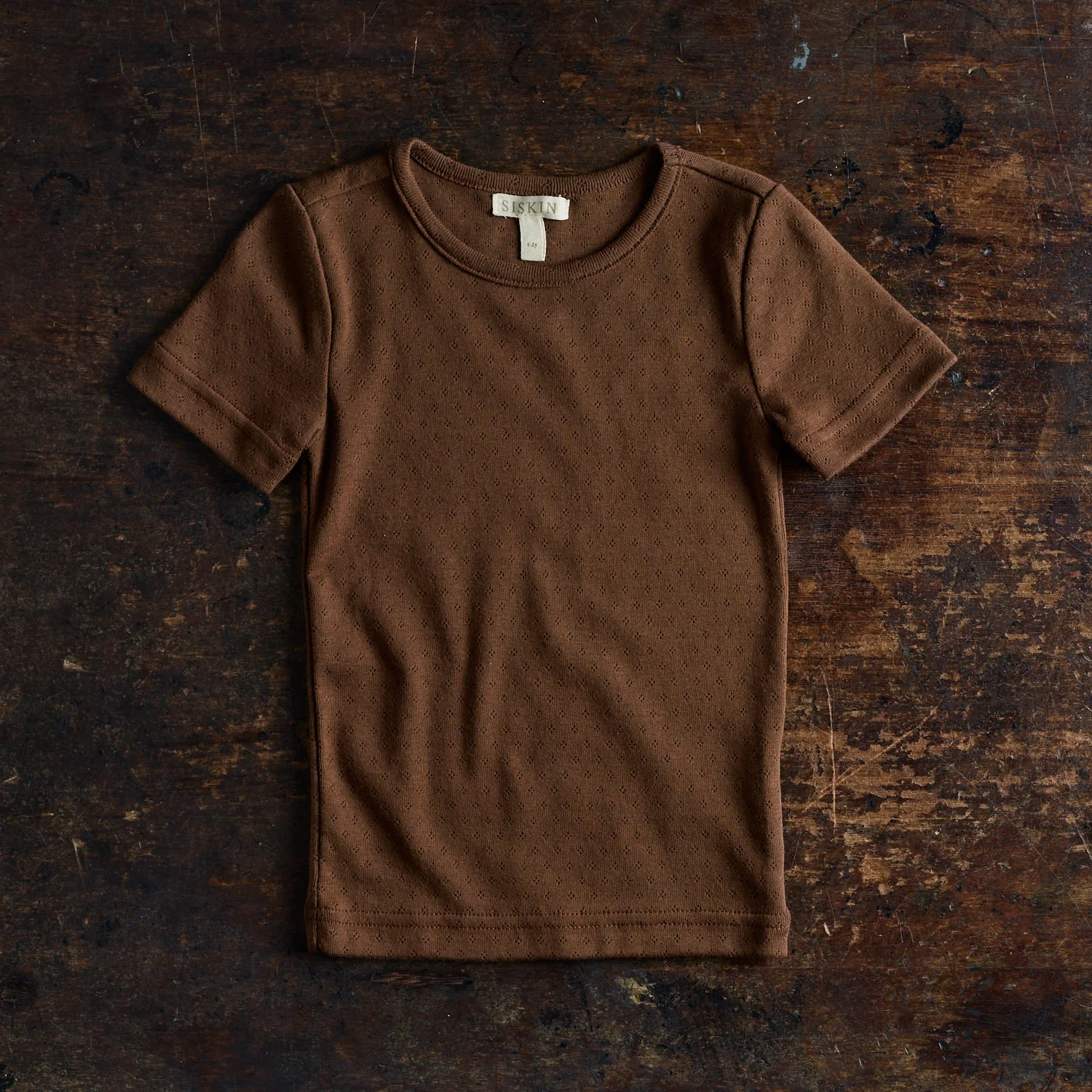 Smew Baby & Kids Top - Cotton Pointelle - Squirrel
