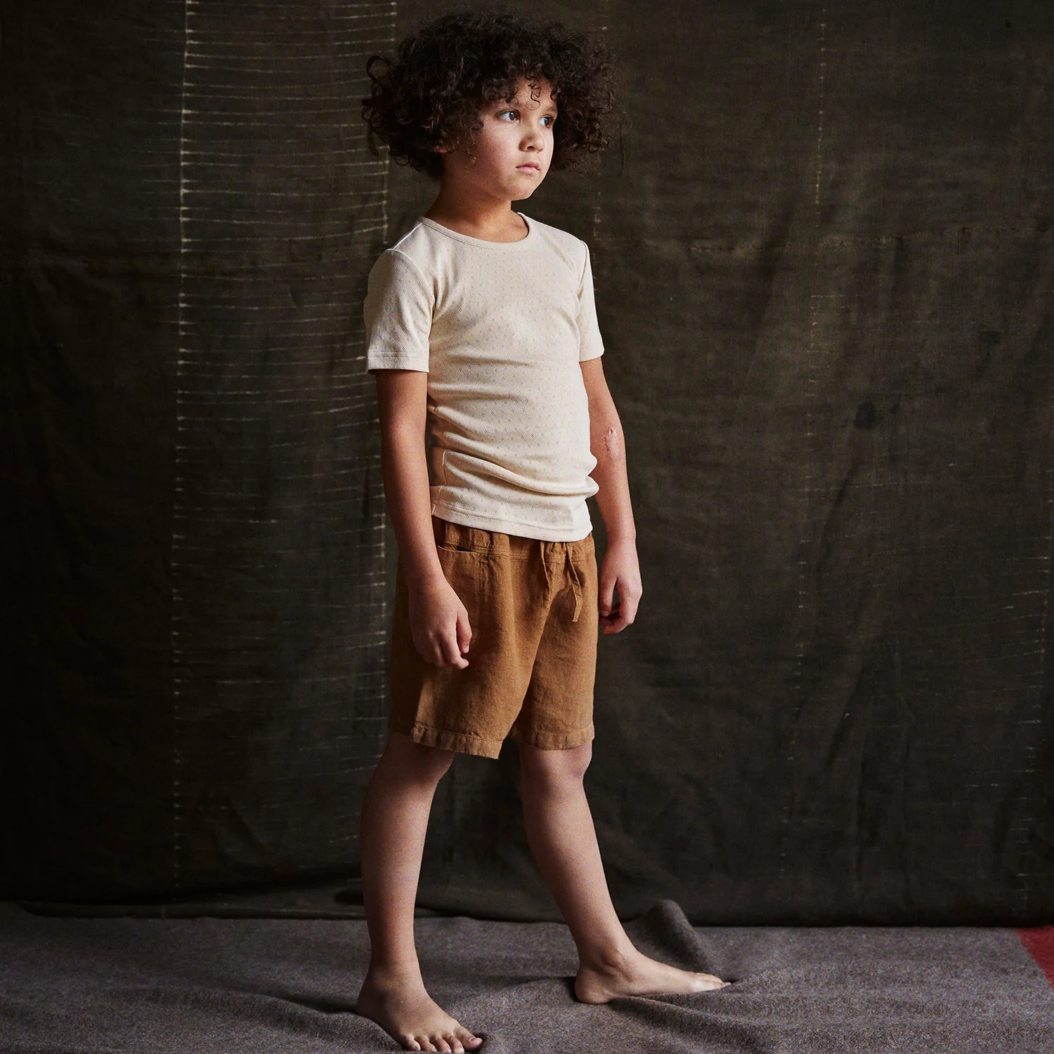Smew Baby & Kids Top - Cotton Pointelle - Shell