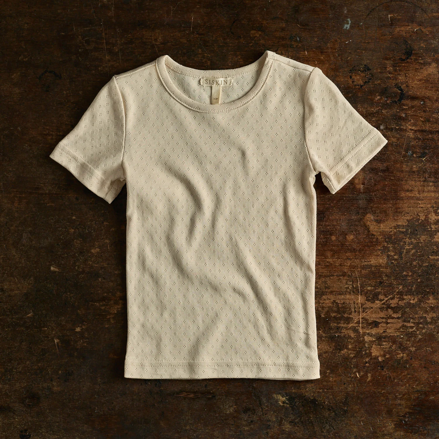 Smew Baby & Kids Top - Cotton Pointelle - Shell - Image 2