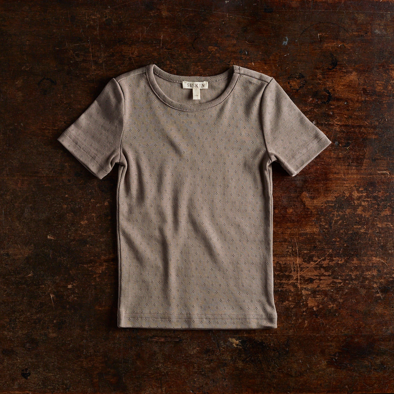 Smew Baby & Kids Top - Cotton Pointelle - Timber - Image 3