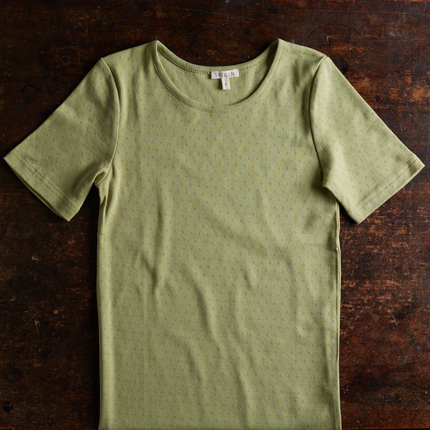 Smew Women's Top - Cotton Pointelle - Celadon - Image 3