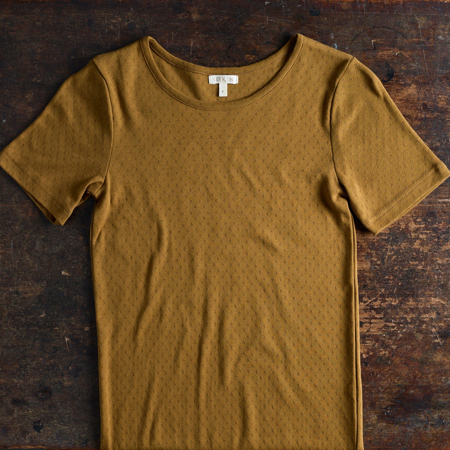 Smew Women's Top - Cotton Pointelle - Copper - Image 2