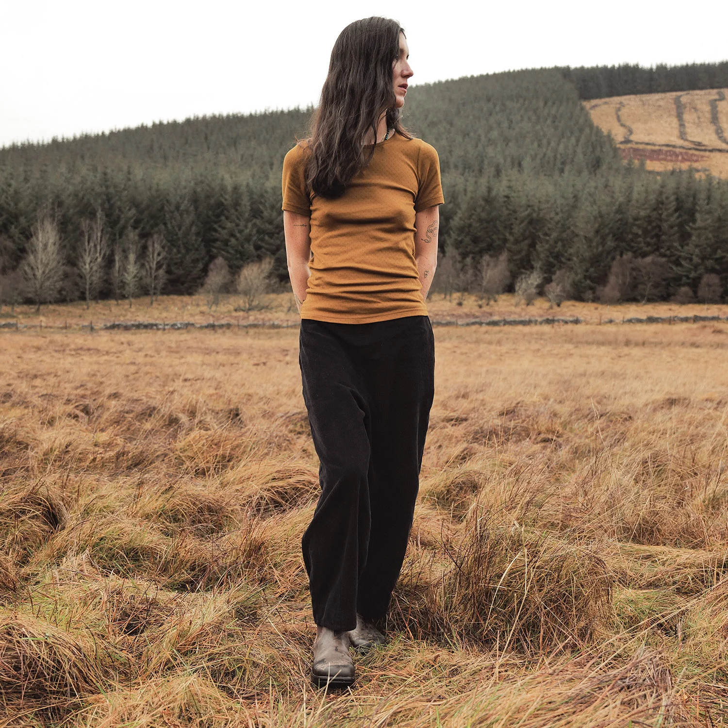 Smew Women's Top - Cotton Pointelle - Copper - Image 3