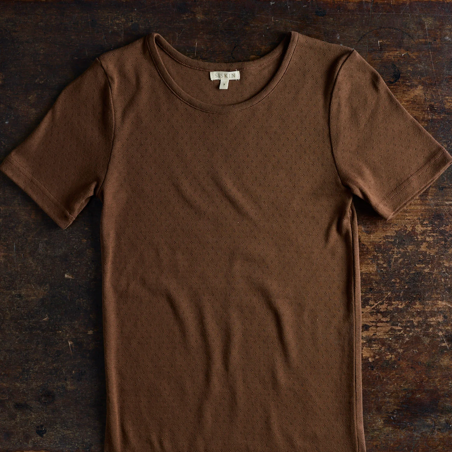 Smew Women's Top - Cotton Pointelle - Squirrel - Image 2