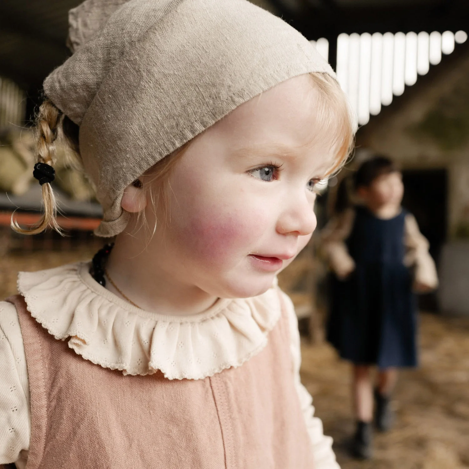 Swan Baby & Kids Scarf - Linen - Natural - Image 2