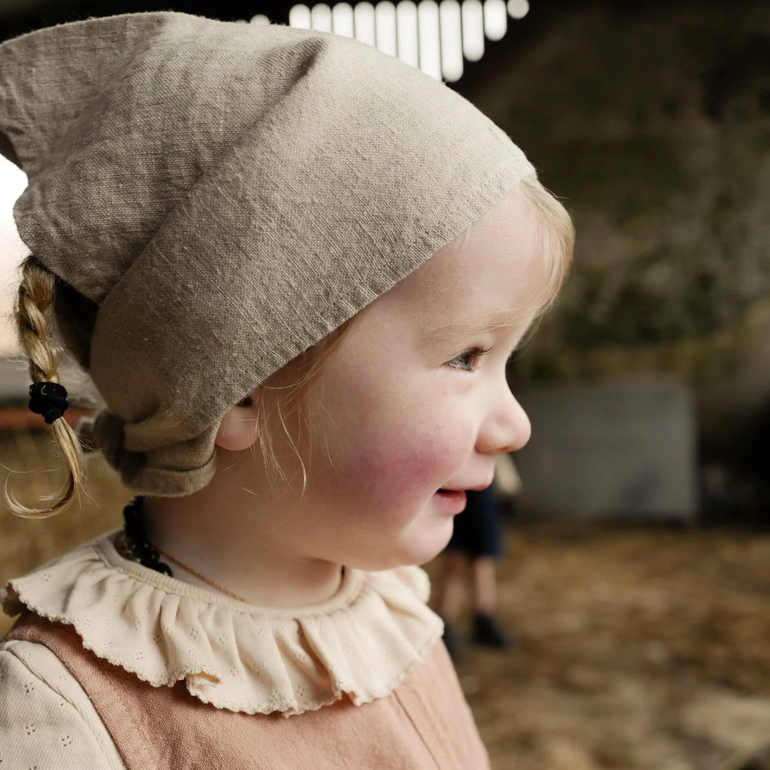 Swan Baby & Kids Scarf - Linen - Natural - Image 4