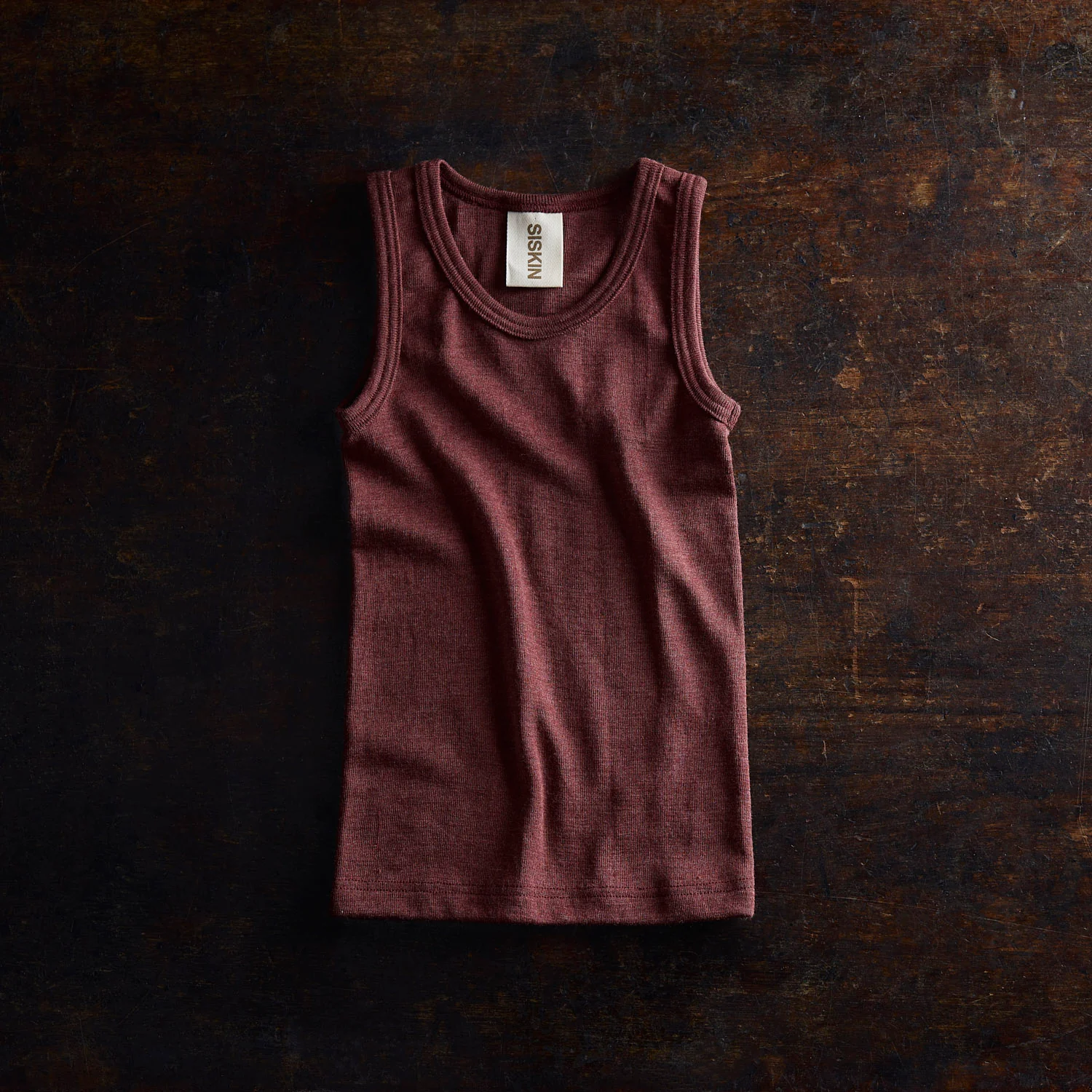 Swift Kids Top - Merino Wool & Silk - Fig - Image 2