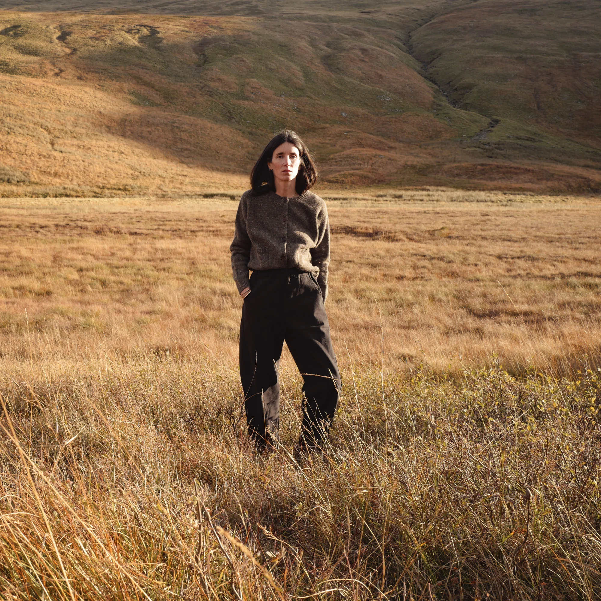 Terra Women's Cardigan - Donegal Wool - Granite