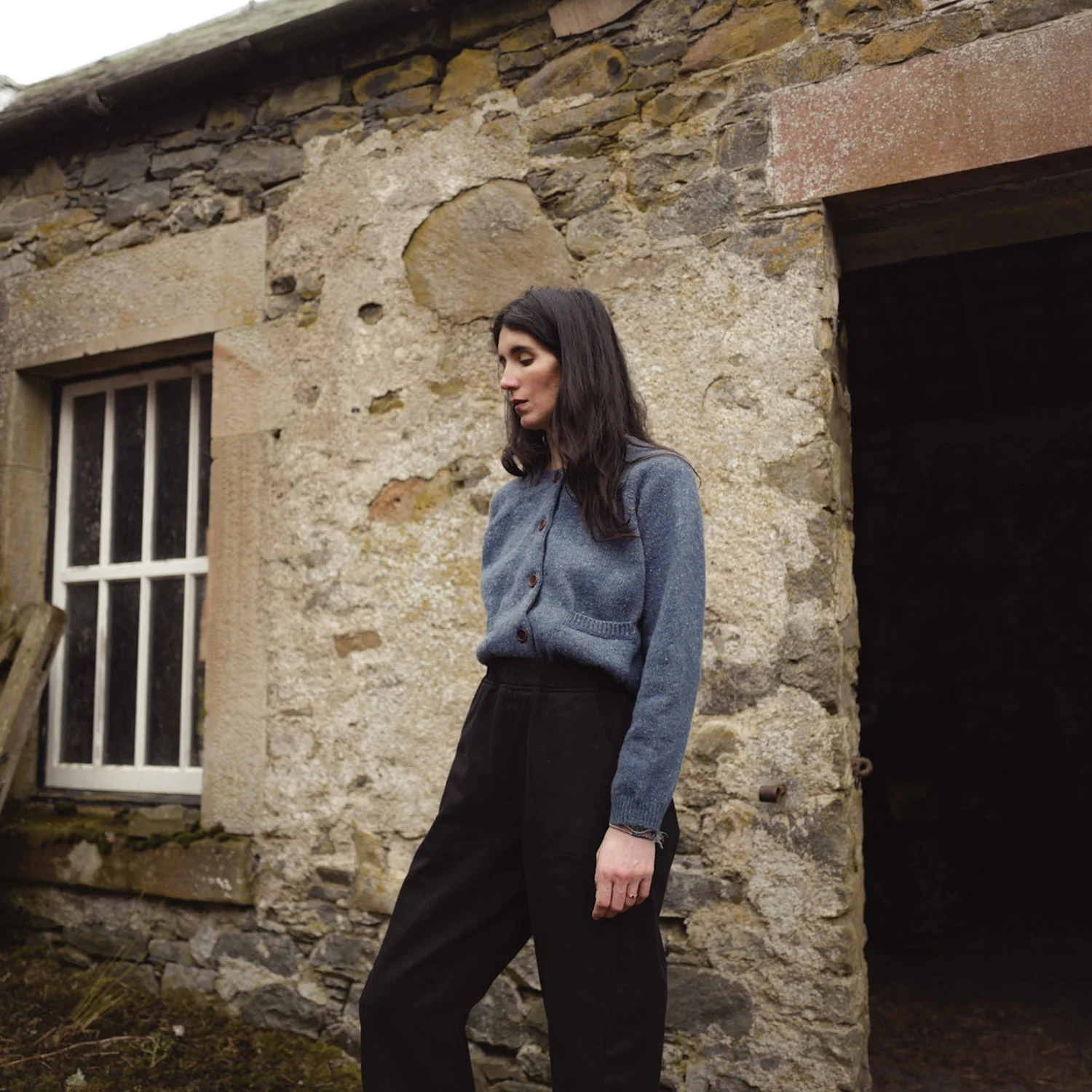 Terra Women's Cardigan - Donegal Wool - Lagoon - Image 4