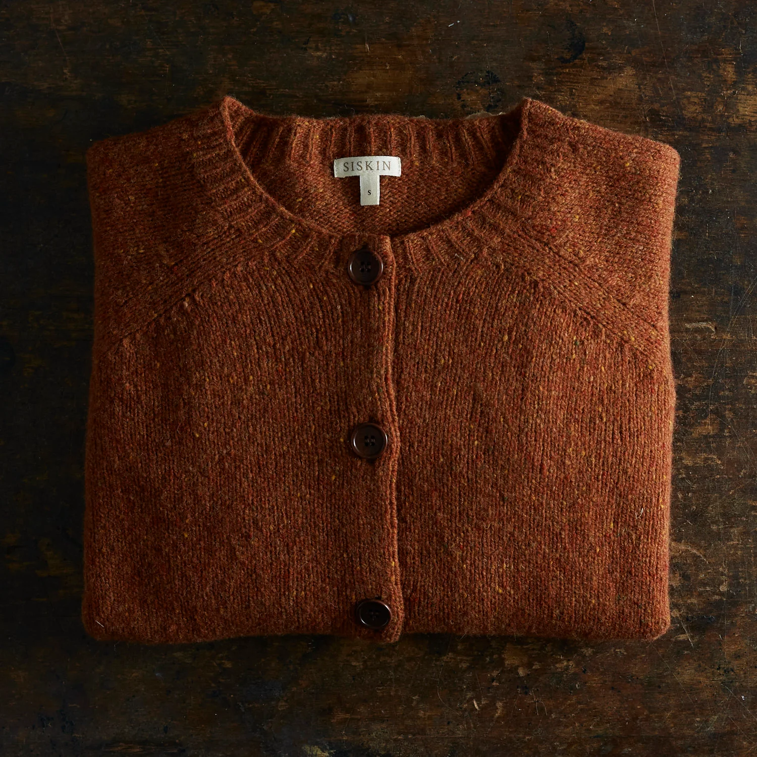 Terra Women's Cardigan - Donegal Wool - Cinnamon - Image 5