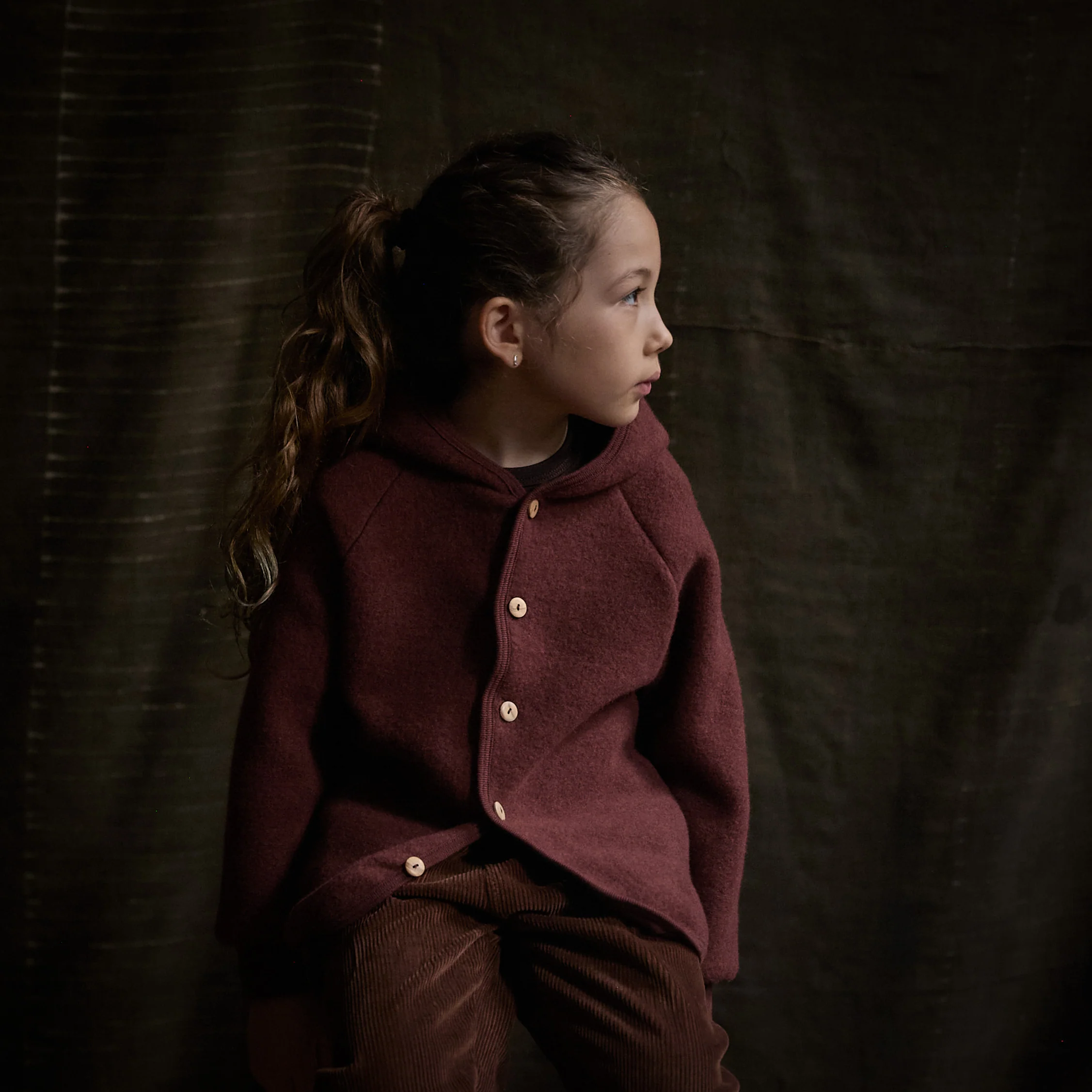 Tinker Baby & Kids Jacket - Merino Wool Fleece - Fig