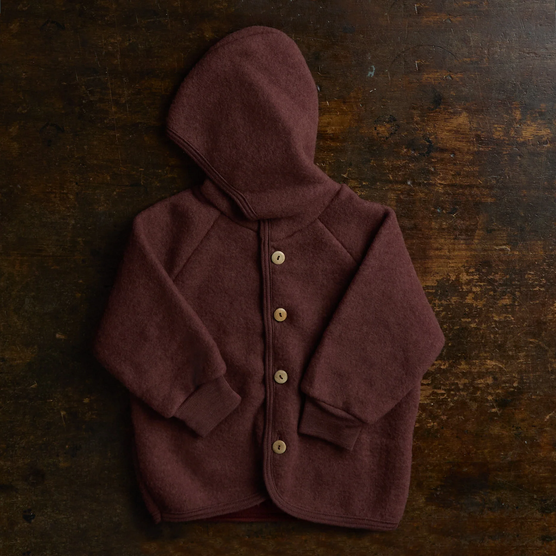 Tinker Baby & Kids Jacket - Merino Wool Fleece - Fig - Image 5
