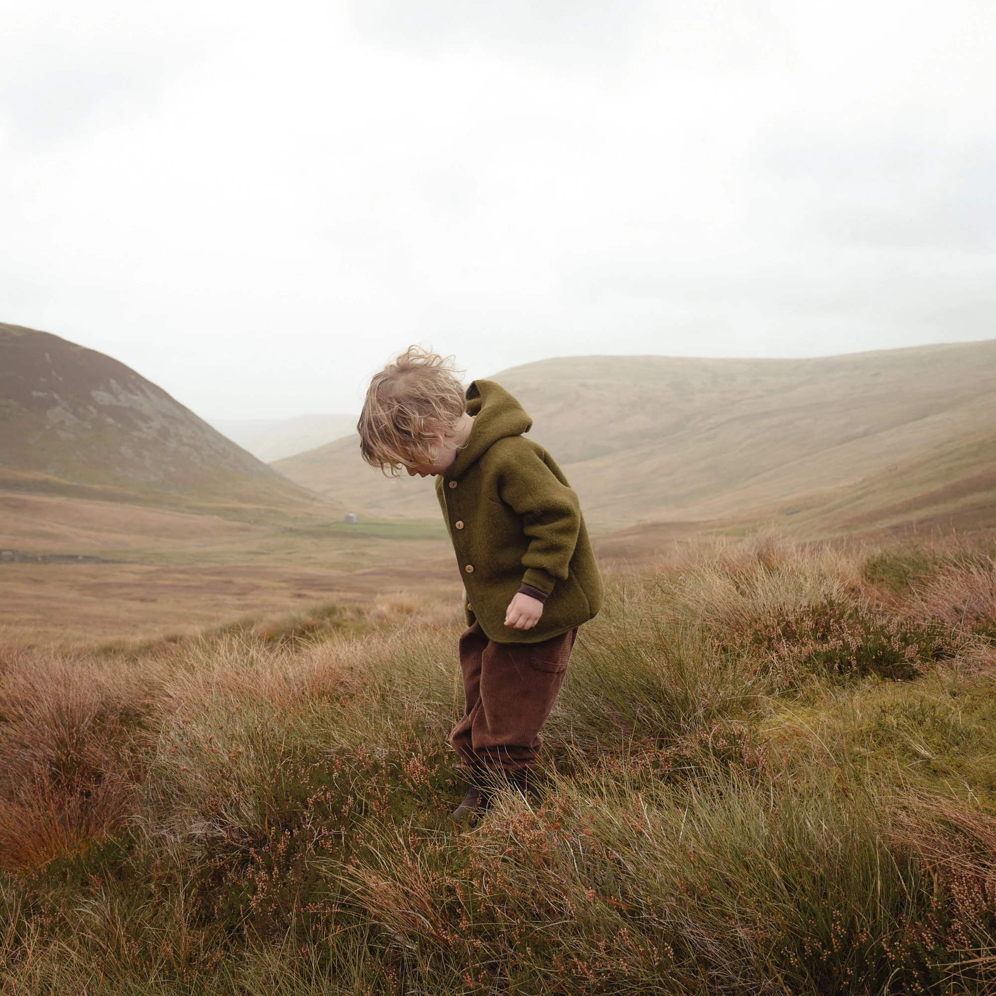 Tinker Baby & Kids Jacket - Merino Wool Fleece - Seaweed - Image 6
