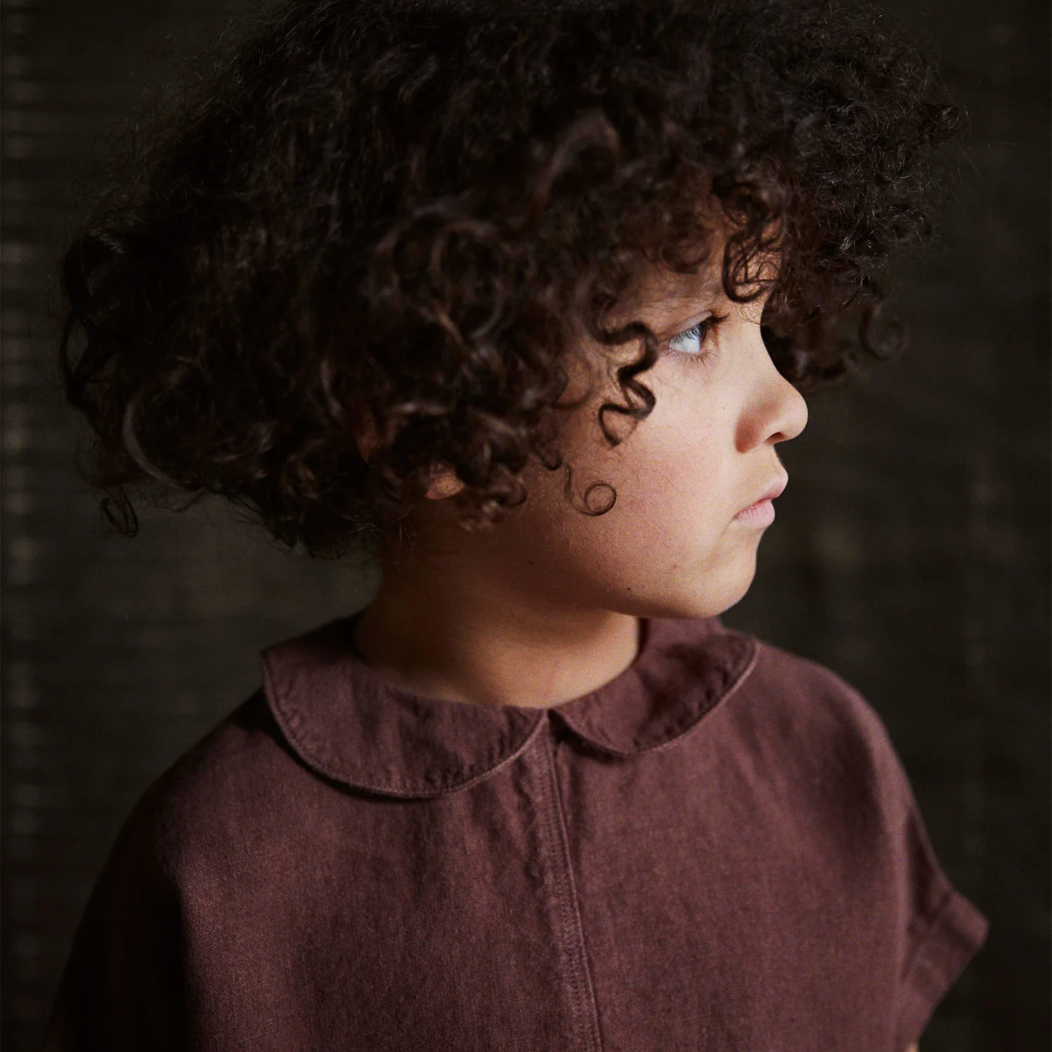 Willow Kids Blouse - Linen - Damson
