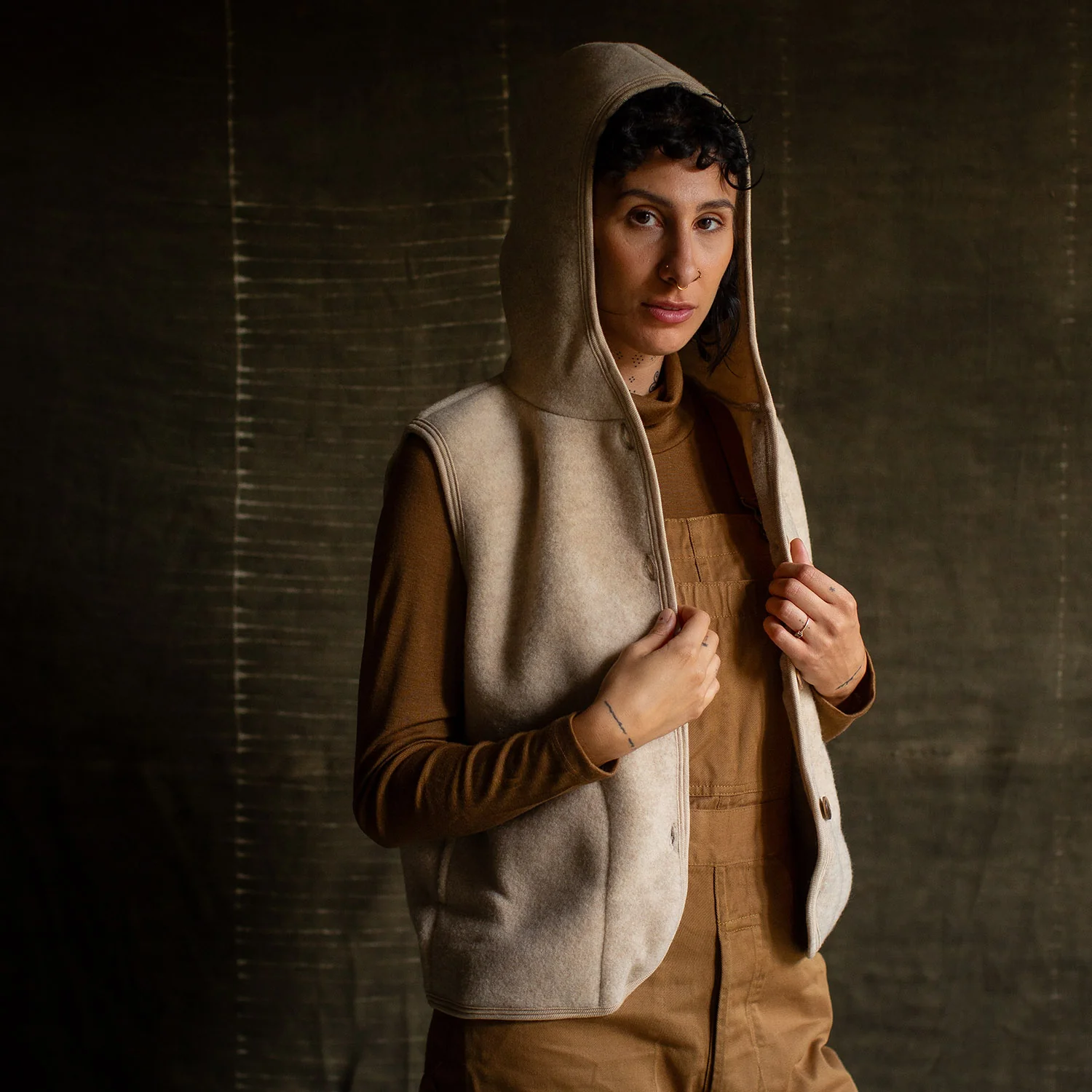 Falcon Women's Vest - Merino Wool Fleece - Sandstorm - Image 8