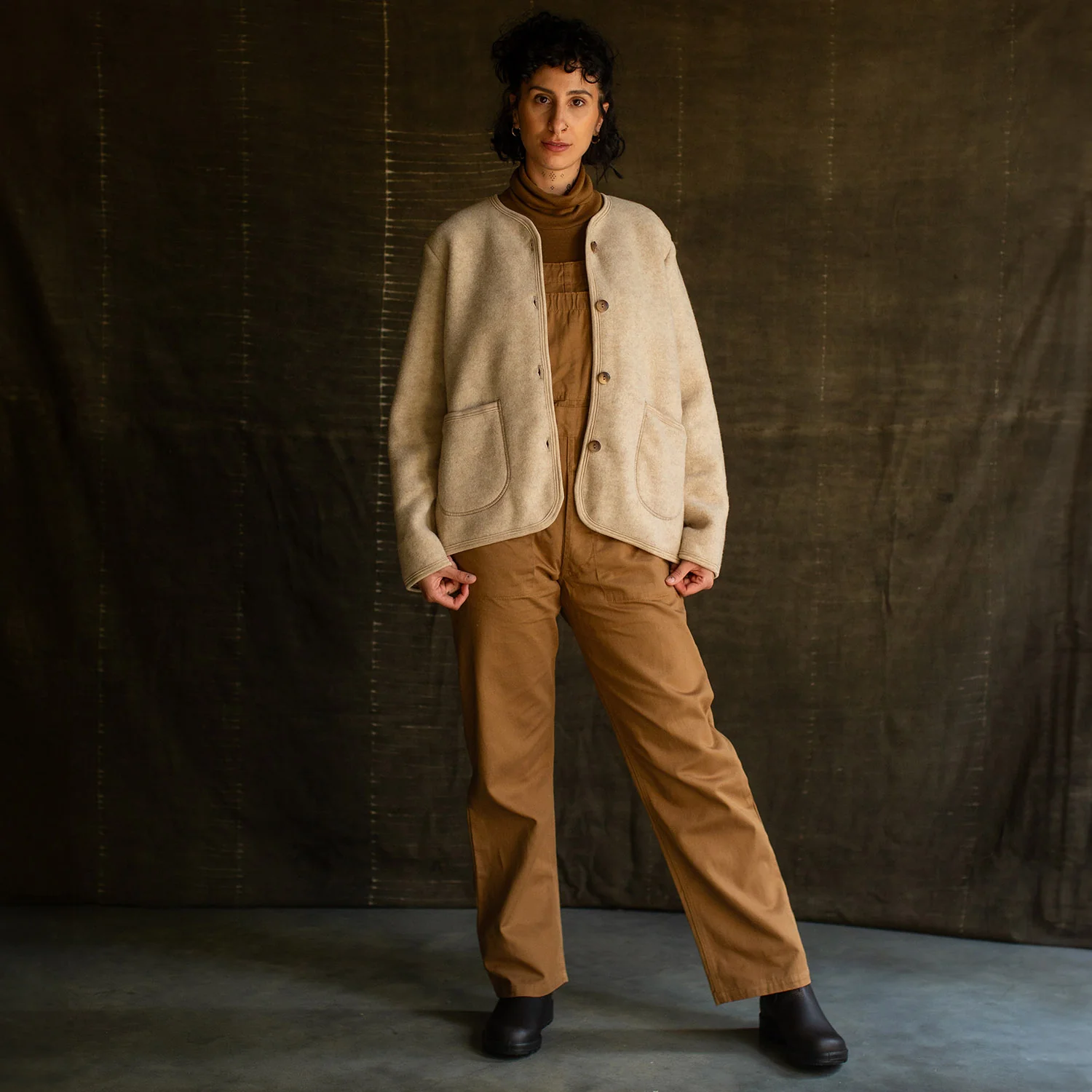 Harrier Women's Jacket - Merino Wool Fleece - Sandstorm - Image 4