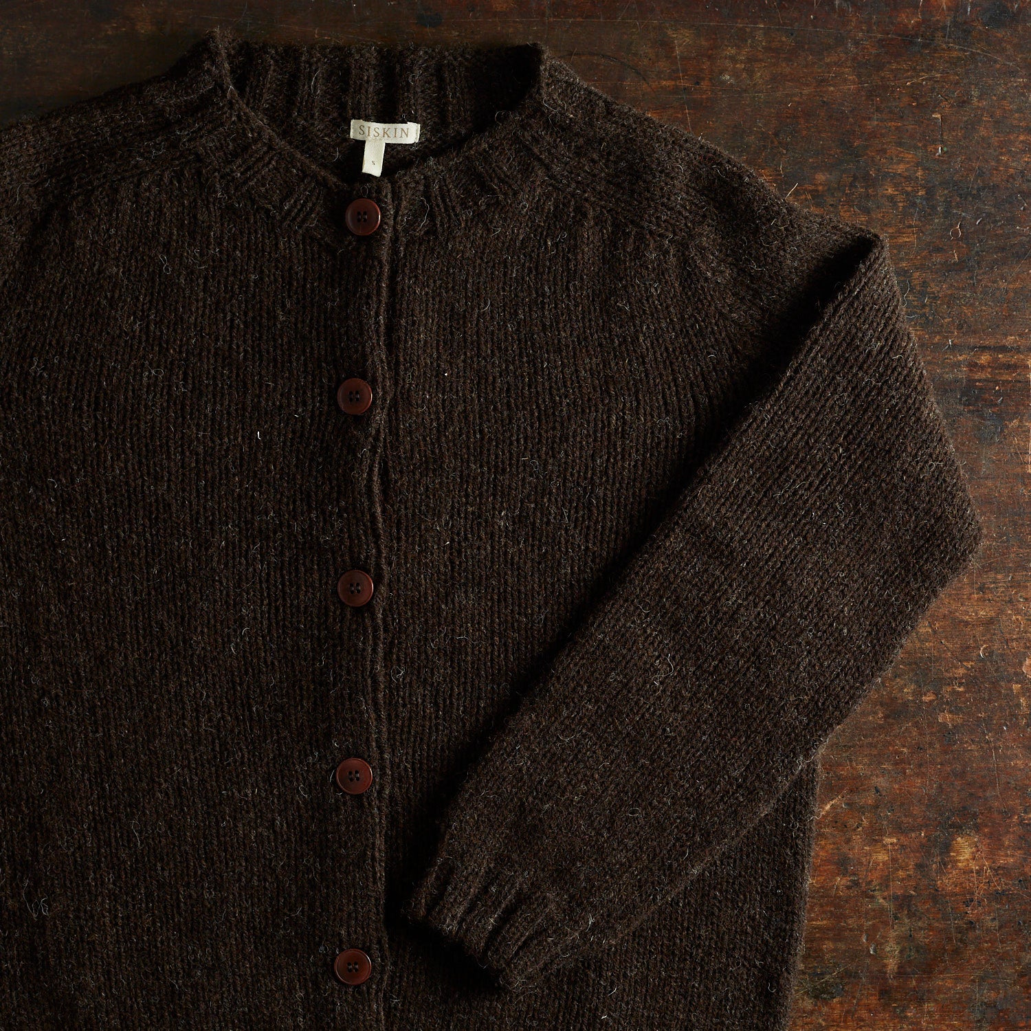 Coast Women's Cardigan - British Heritage Wool - Peat - Image 2
