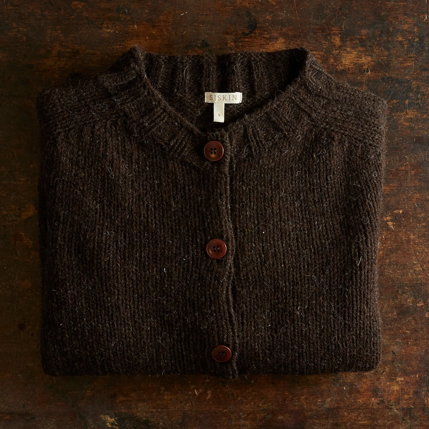 Coast Women's Cardigan - British Heritage Wool - Peat - Image 4