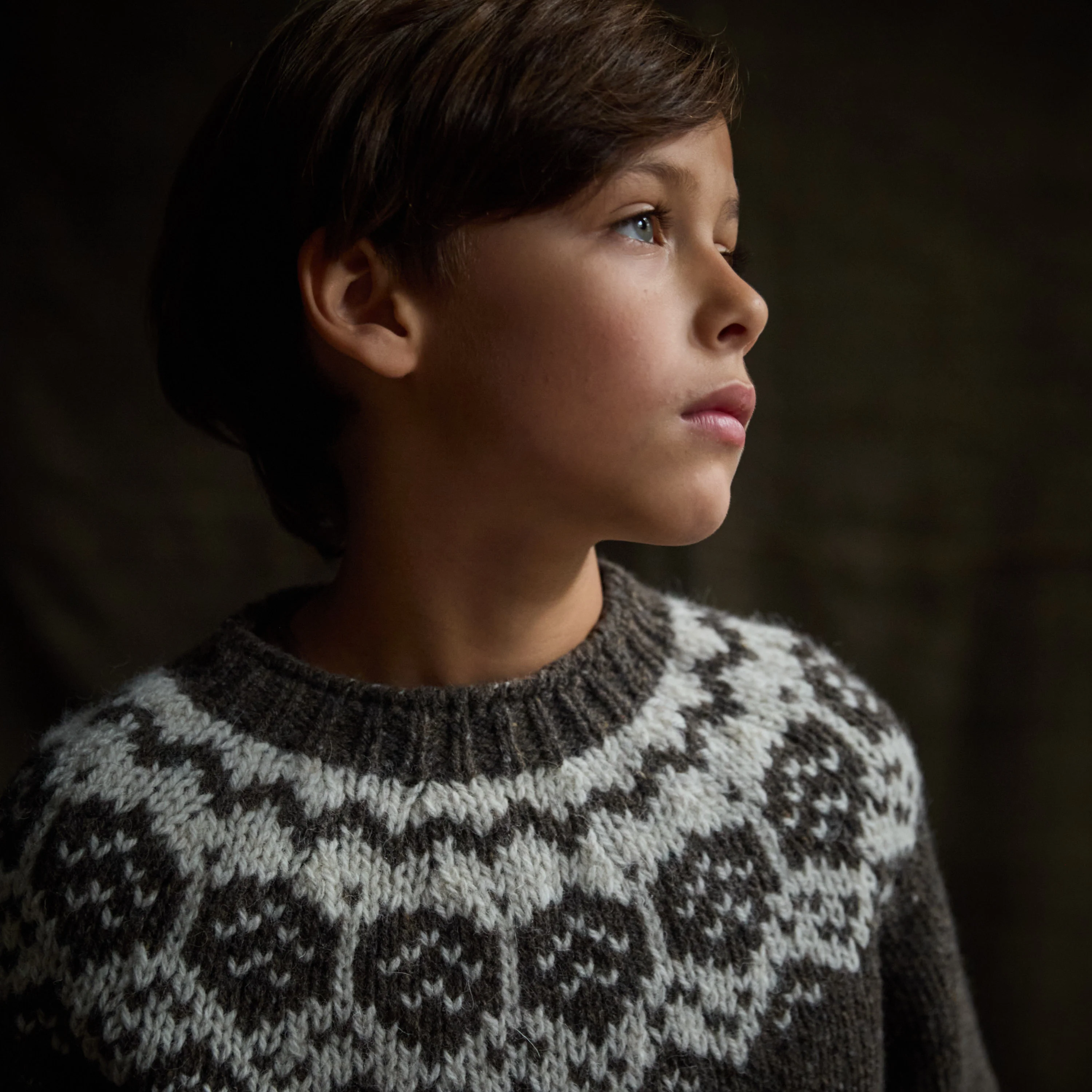 Norse Baby & Kids Sweater - Donegal Wool - Granite - Image 2