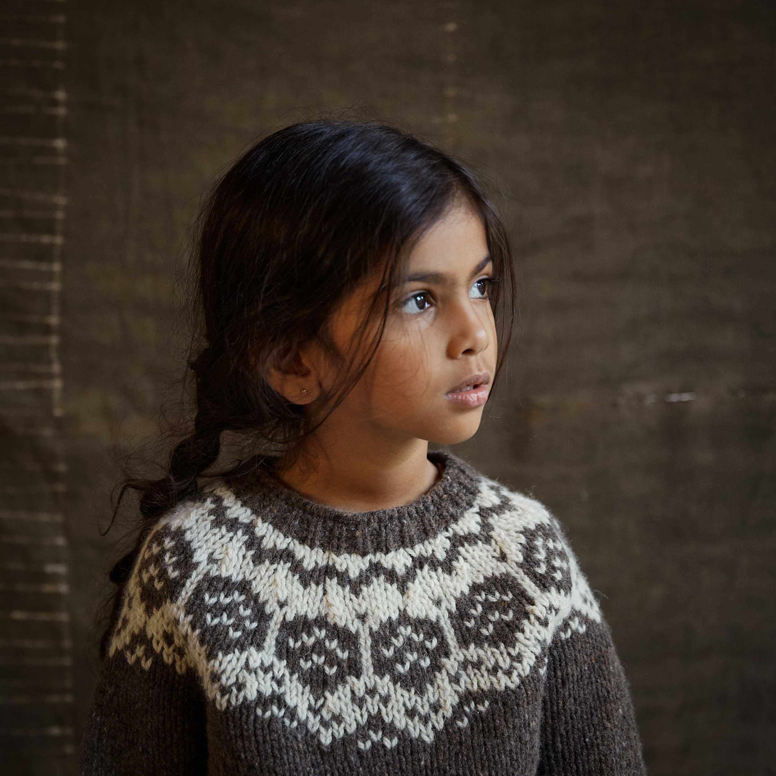 Norse Baby & Kids Sweater - Donegal Wool - Granite - Image 3