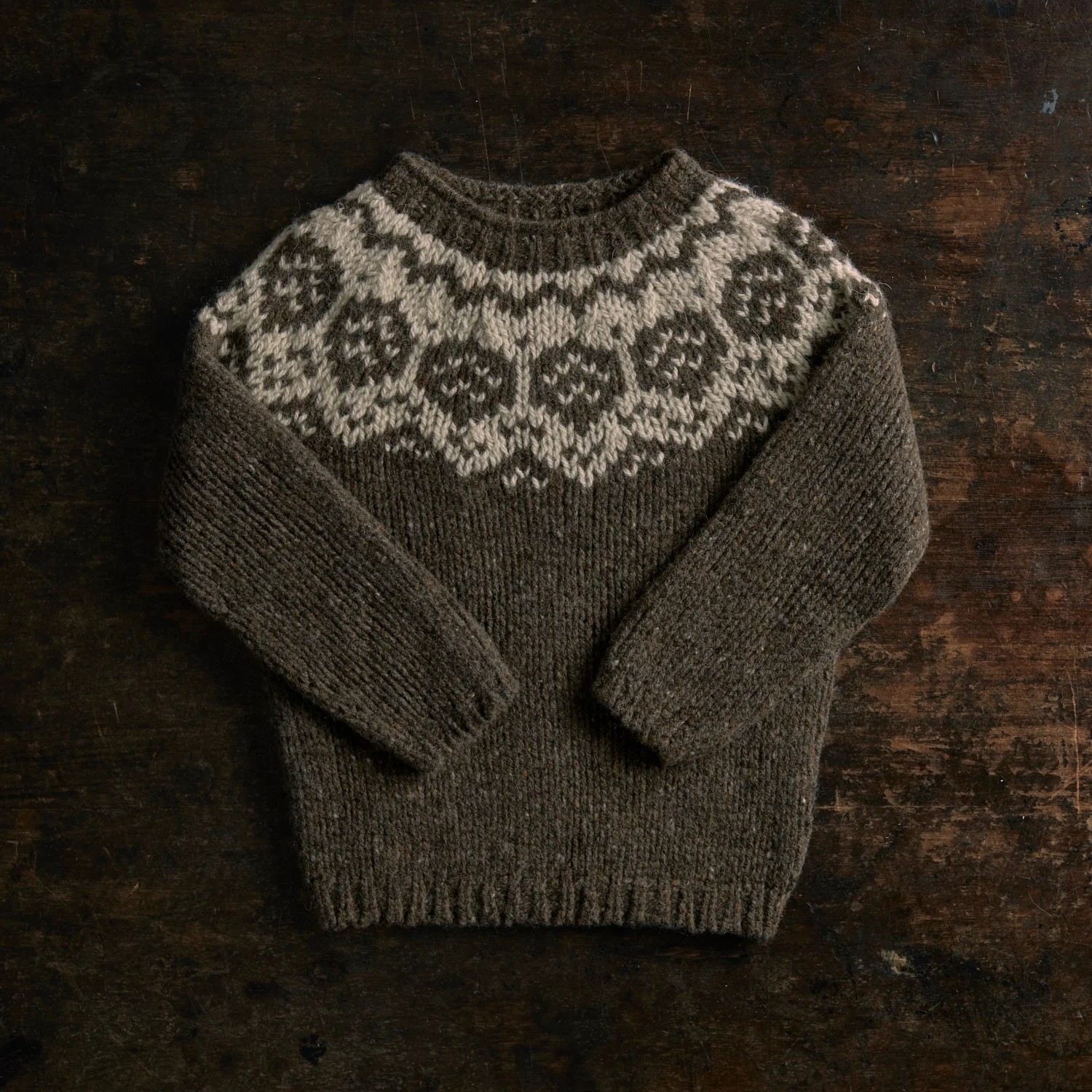 Norse Baby & Kids Sweater - Donegal Wool - Granite - Image 4