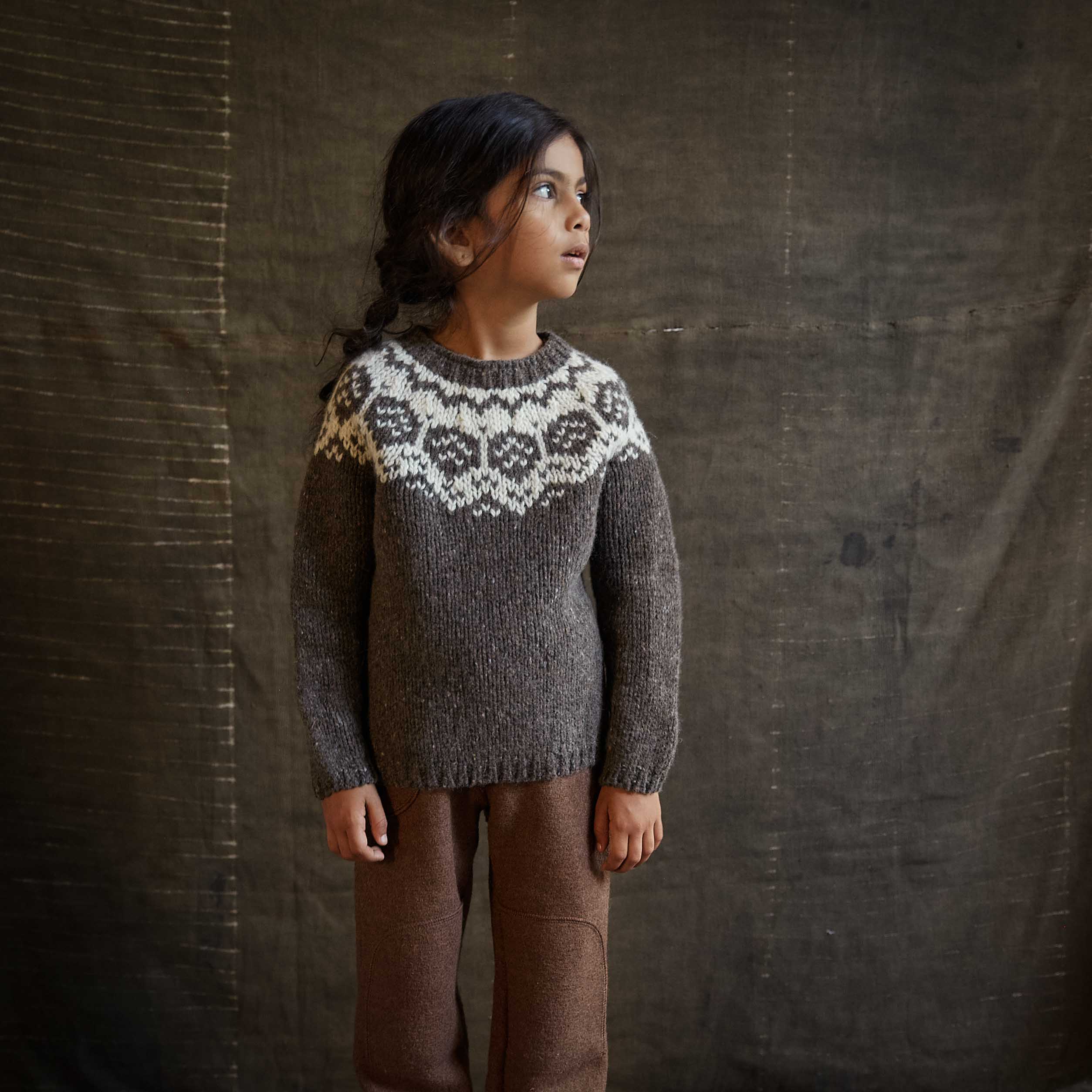 Norse Baby & Kids Sweater - Donegal Wool - Granite - Image 5