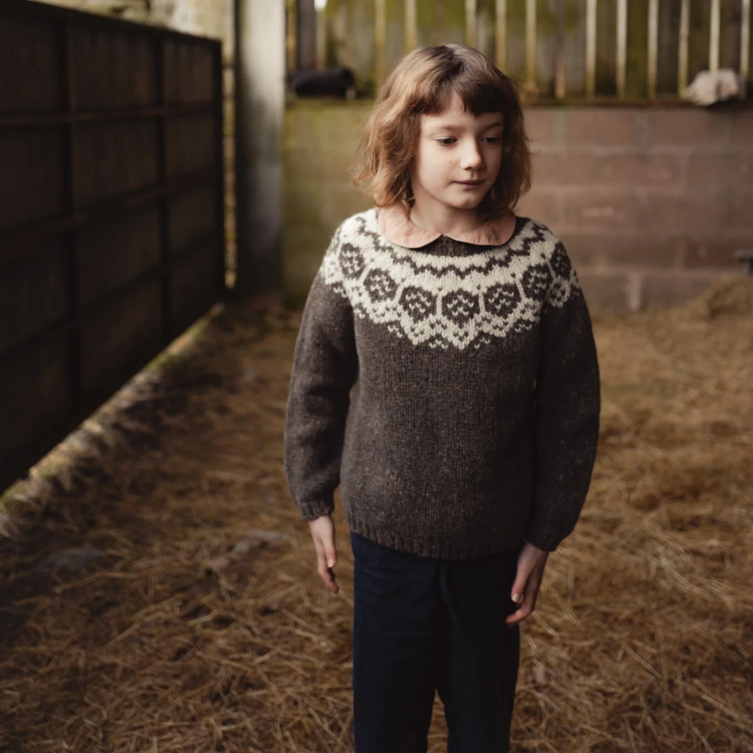 Norse Baby & Kids Sweater - Donegal Wool - Granite - Image 6