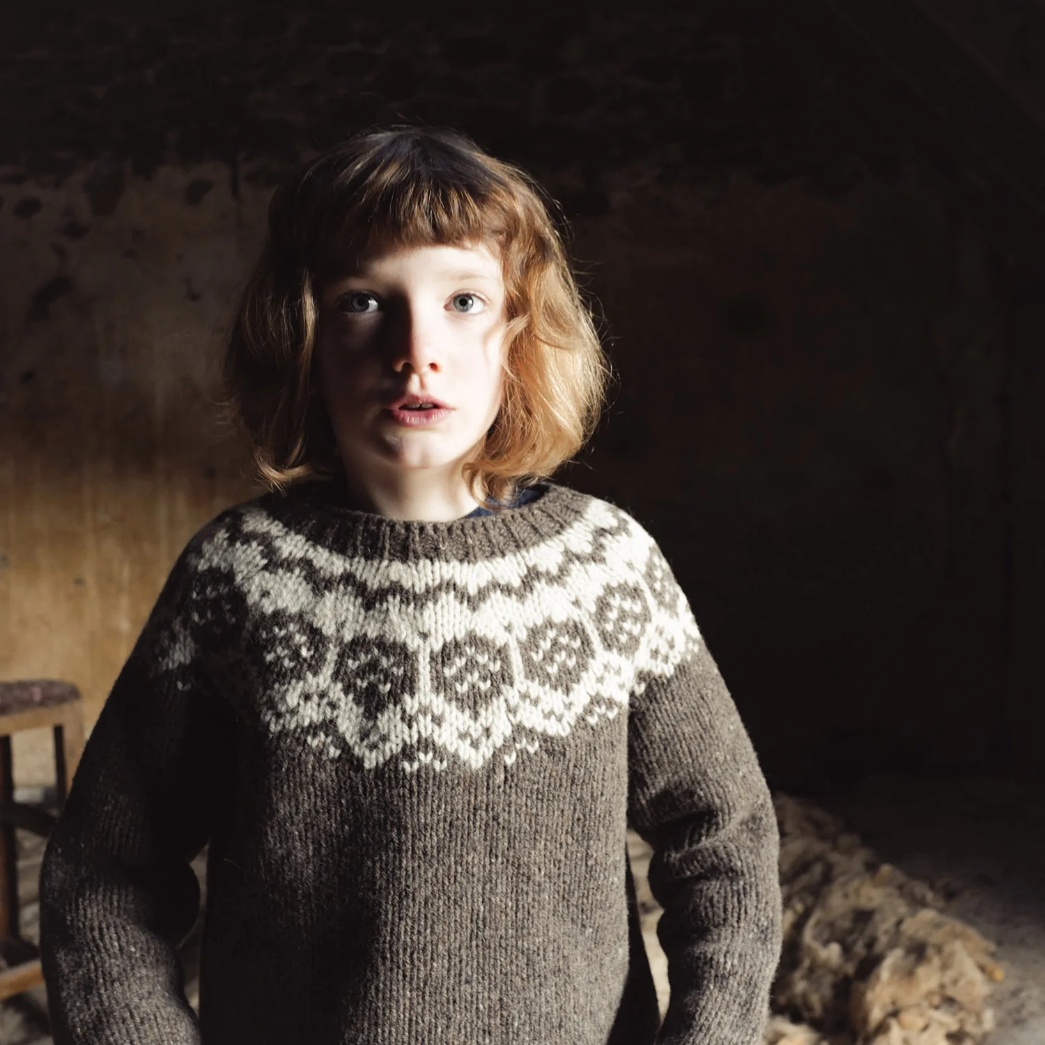 Norse Baby & Kids Sweater - Donegal Wool - Granite - Image 7
