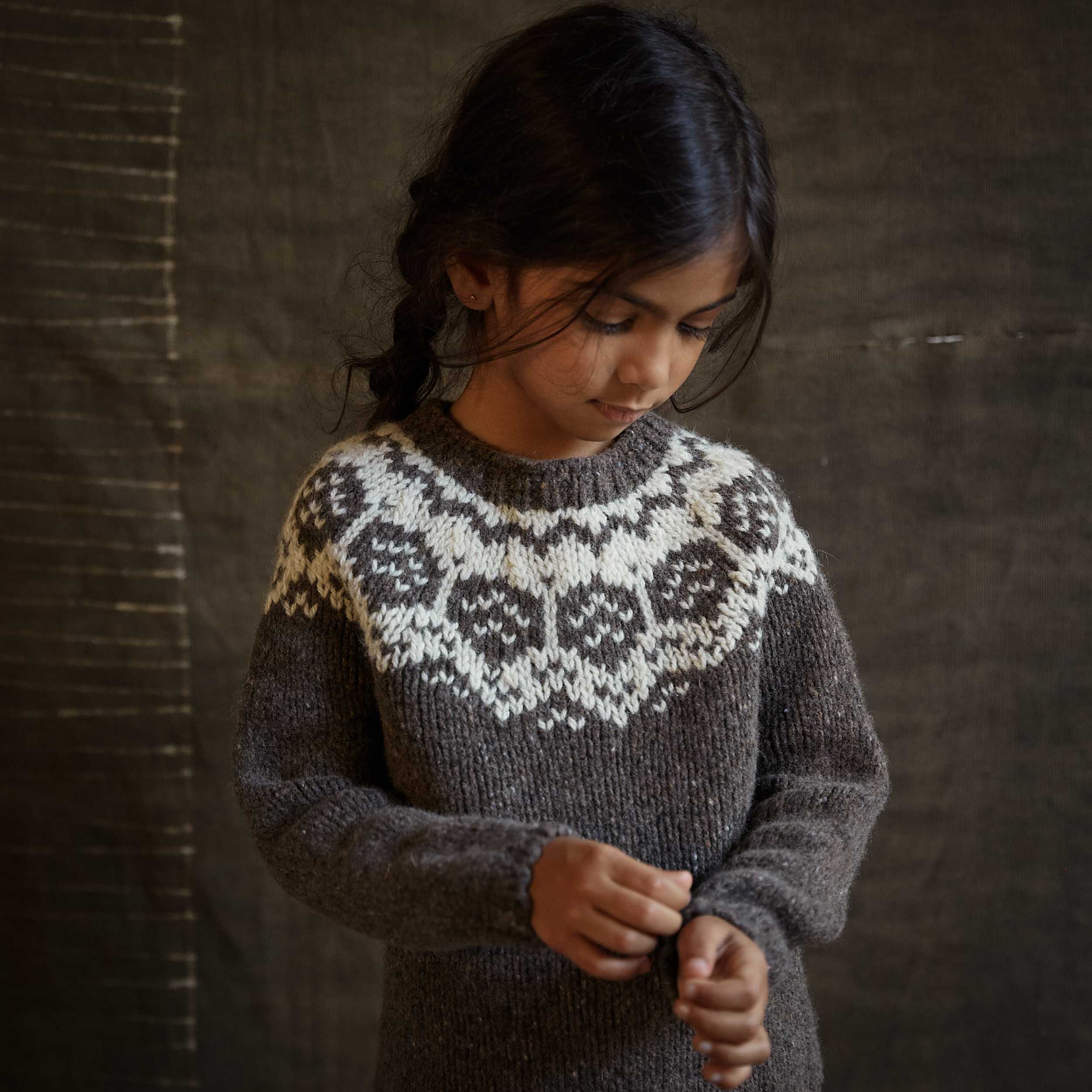 Norse Baby & Kids Sweater - Donegal Wool - Granite - Image 8
