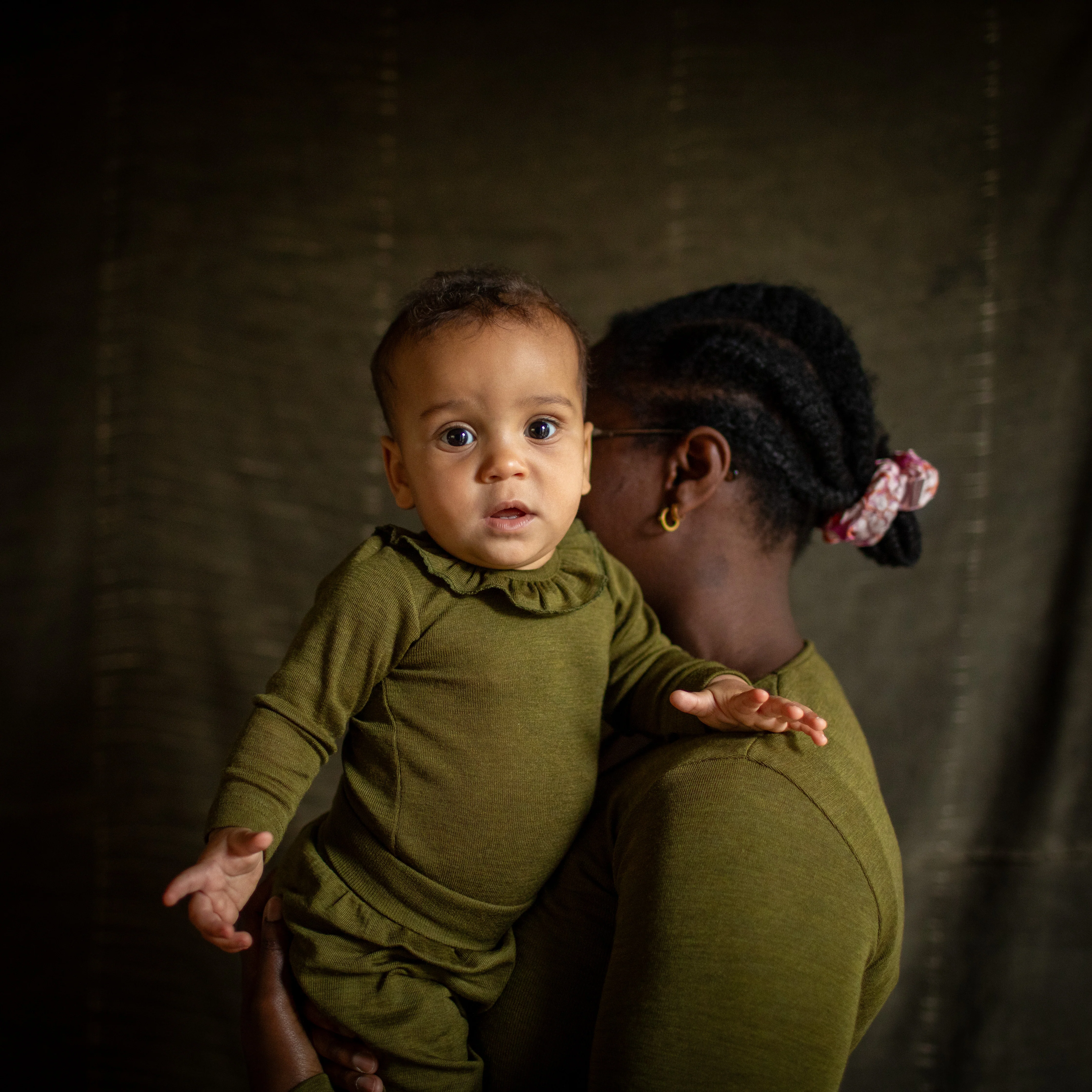 Wren Baby Body - Merino Wool & Silk - Seaweed - Image 6