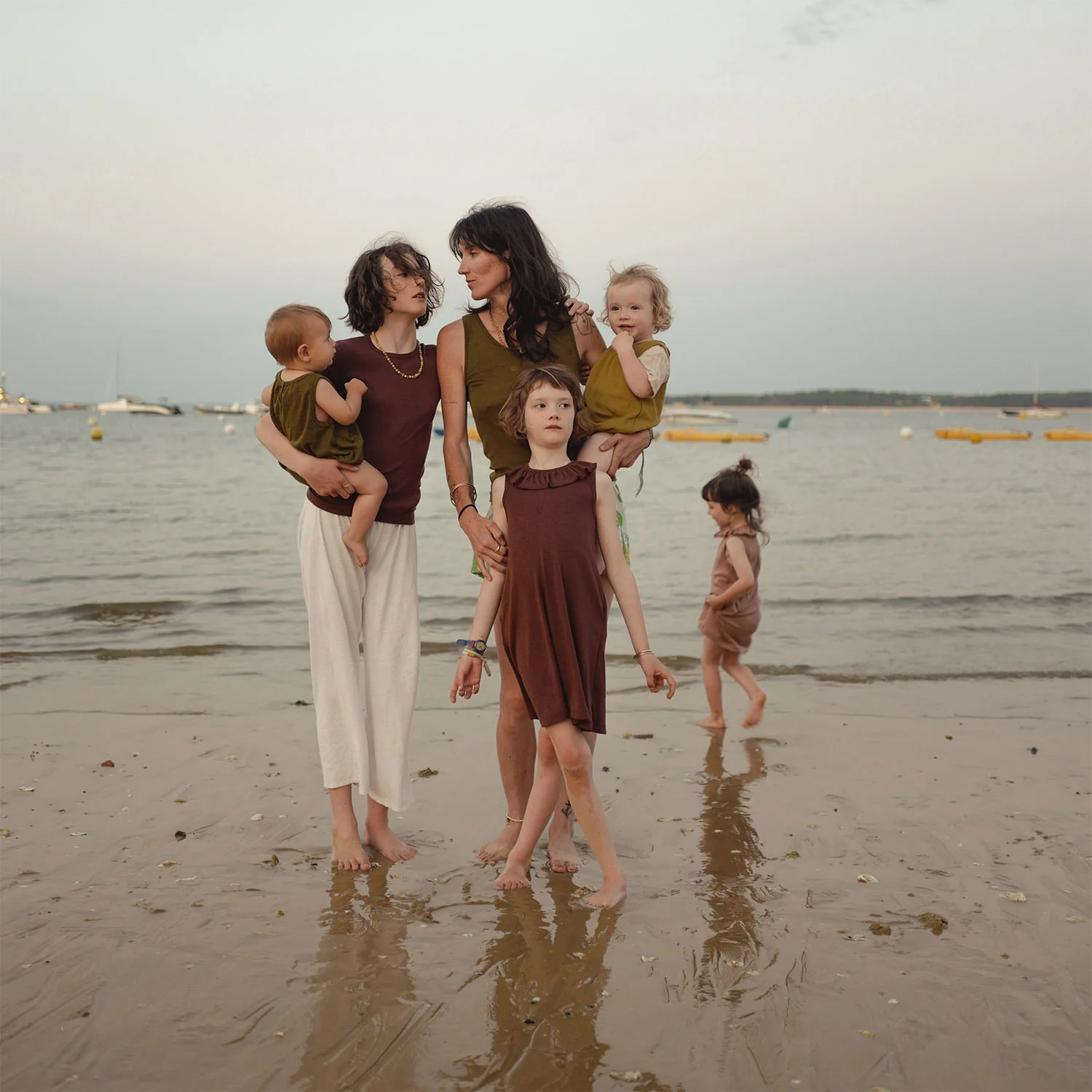 Wren Baby & kids Dress - Merino Wool & Silk - Fig - Image 7