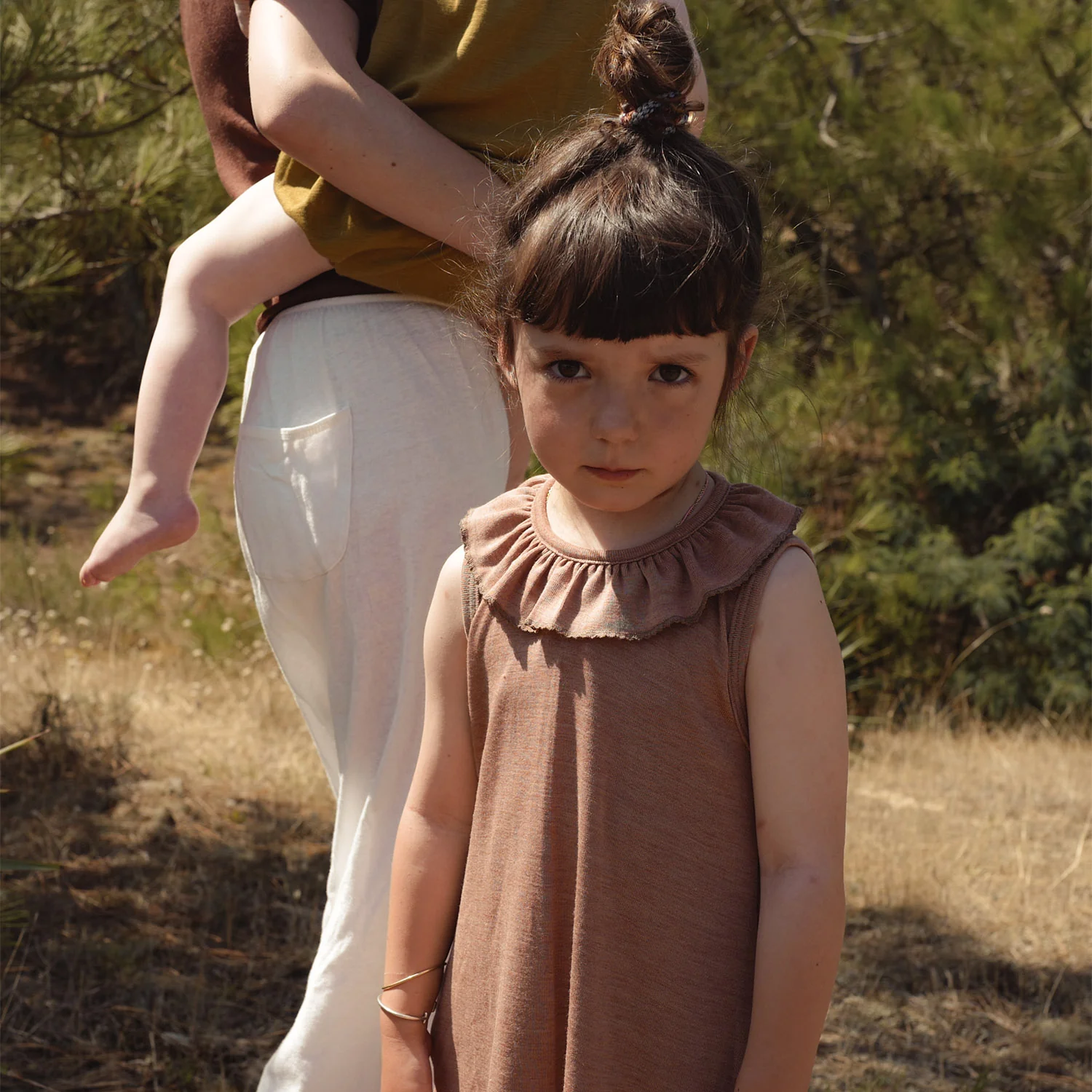 Wren Baby & kids Dress - Merino Wool & Silk - Orchid