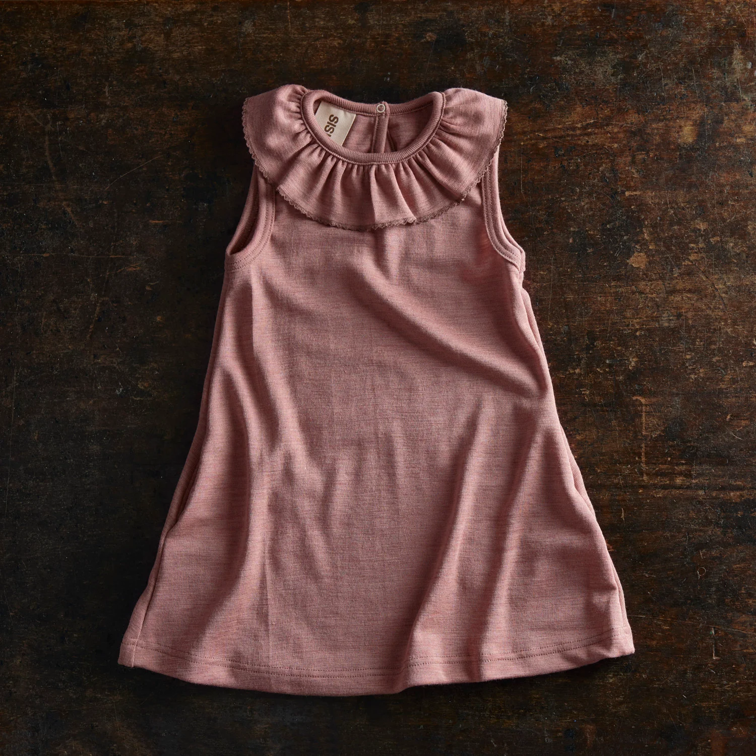 Wren Baby & kids Dress - Merino Wool & Silk - Orchid - Image 2